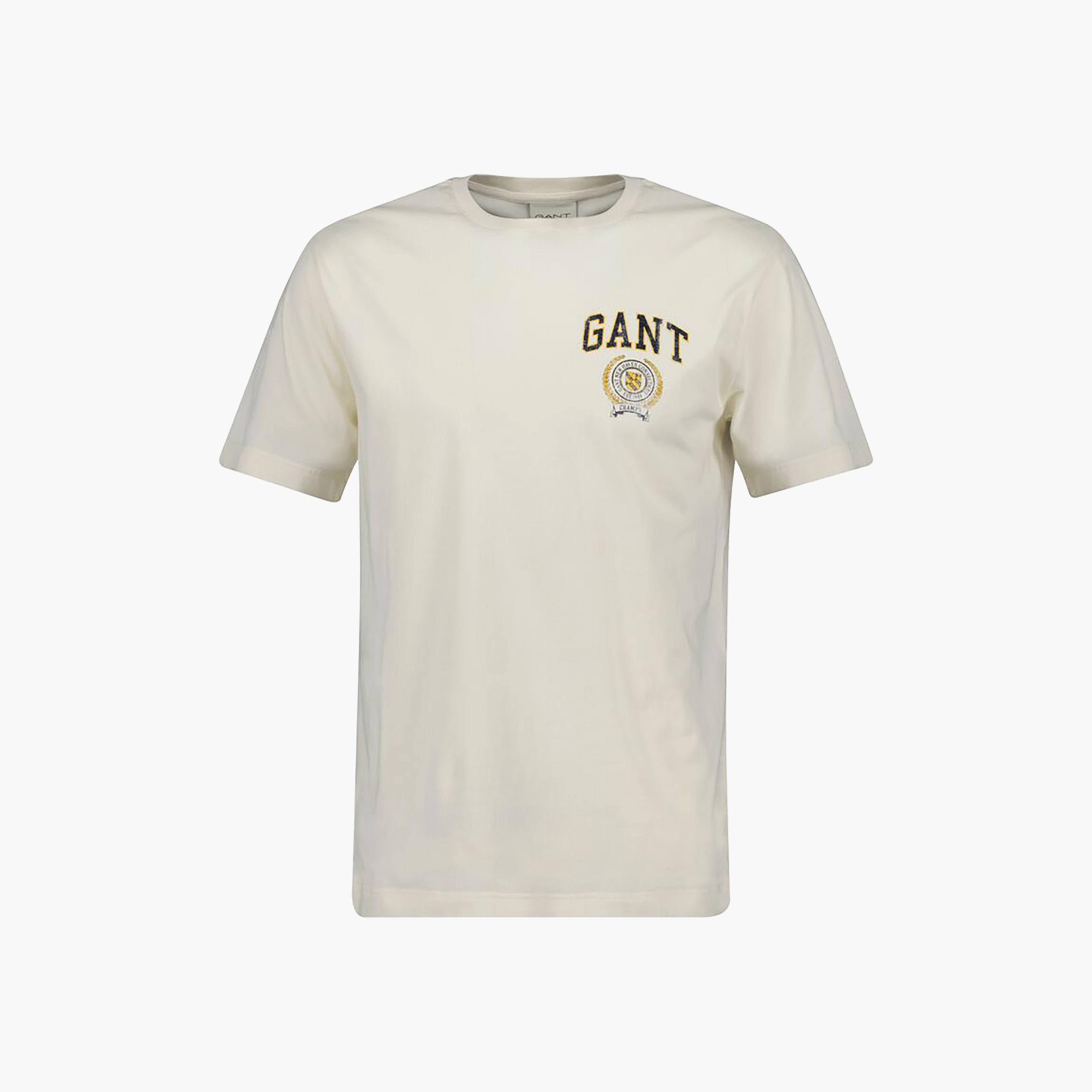 Gant Logo Print Round Neck Short Sleeves Men's T-Shirt-men-clothing-tshirtsandpolos-tshirts-image-1