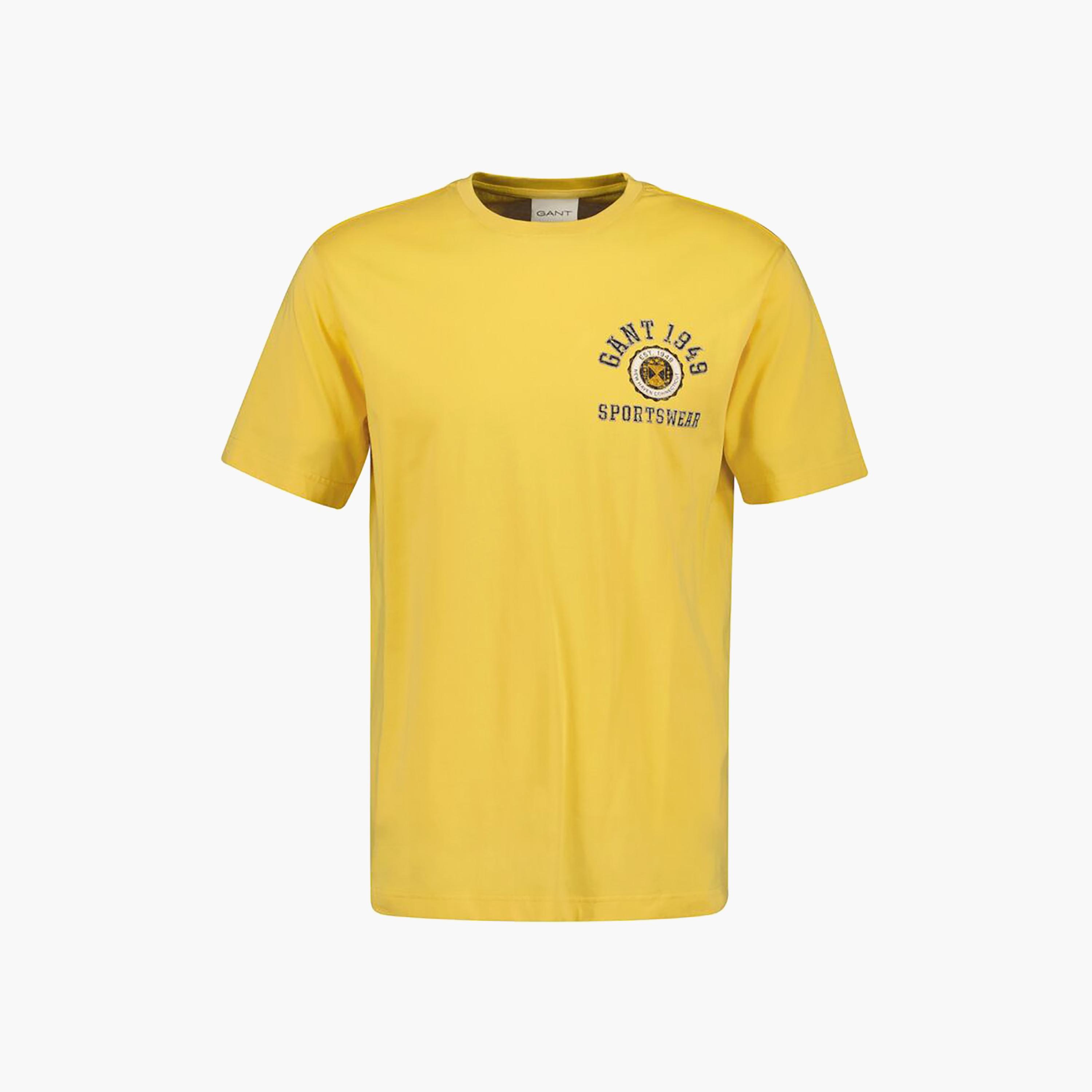 تي شيرت رجالي بأكمام قصيرة وياقة دائرية وطبعة شعار Gant-men-clothing-tshirtsandpolos-tshirts-image-11