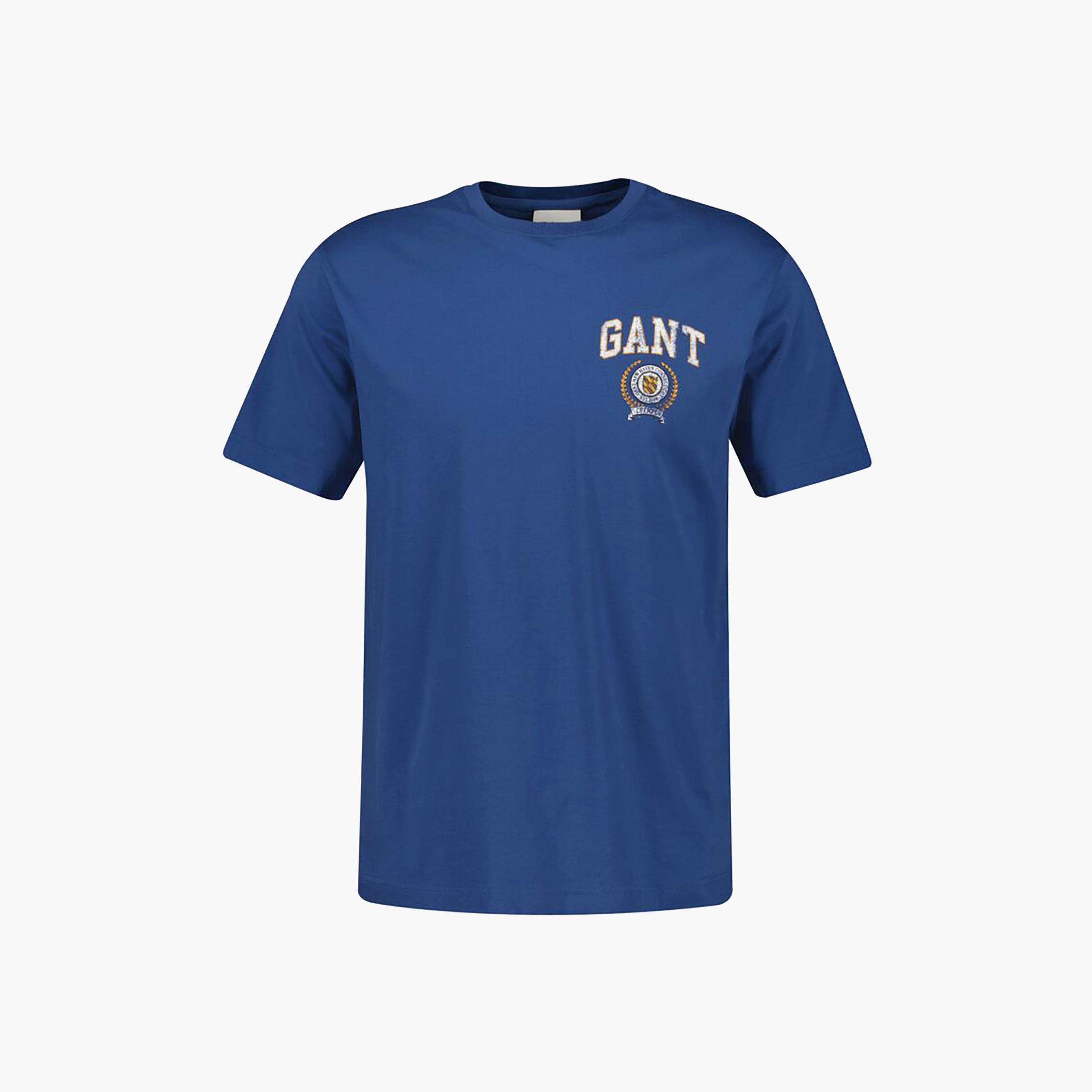 تي شيرت رجالي بأكمام قصيرة وياقة دائرية وطبعة شعار Gant-men-clothing-tshirtsandpolos-tshirts-image-7