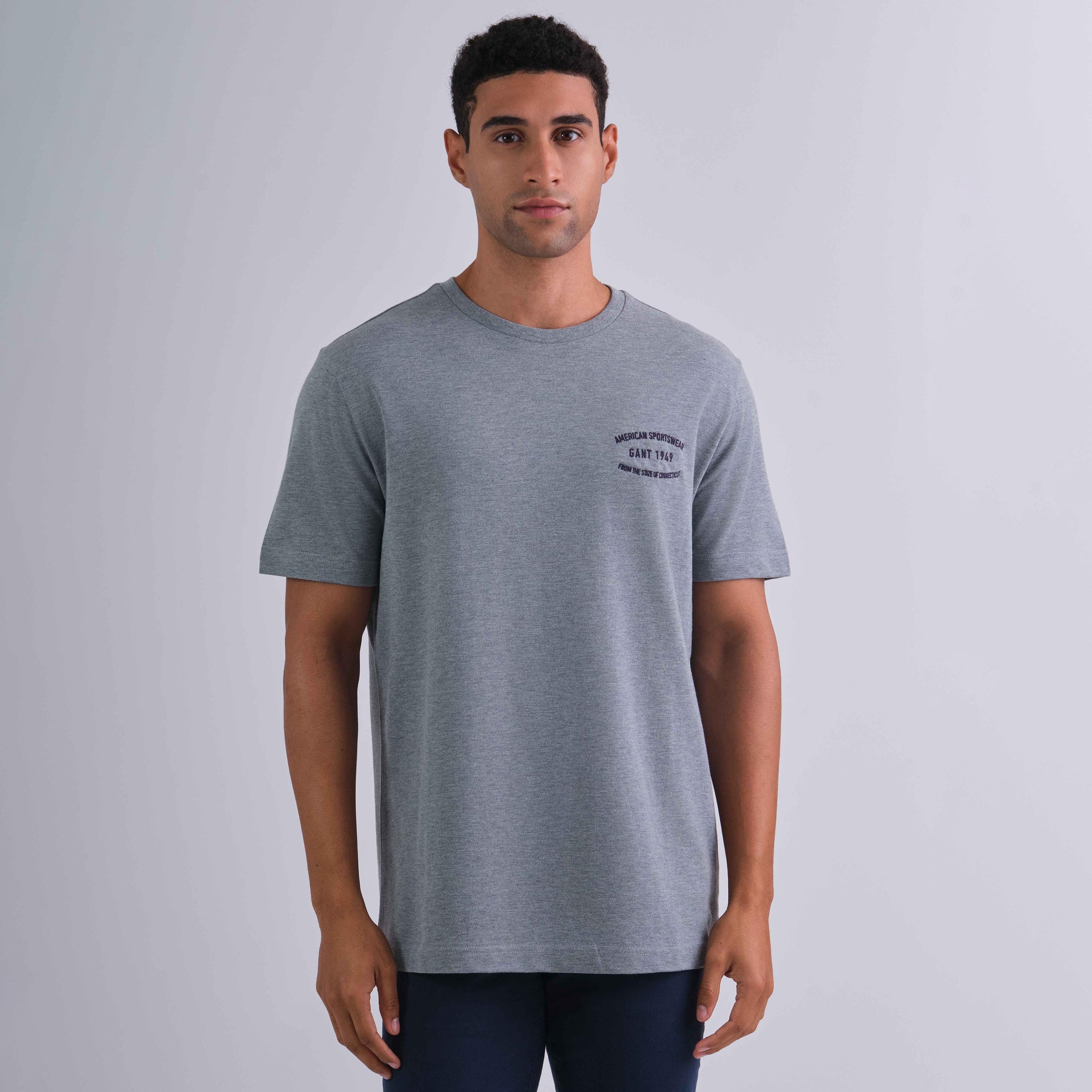 Gant Plain Round Neck Short Sleeves Men's T-Shirt-men-clothing-tshirtsandpolos-tshirts-image-1