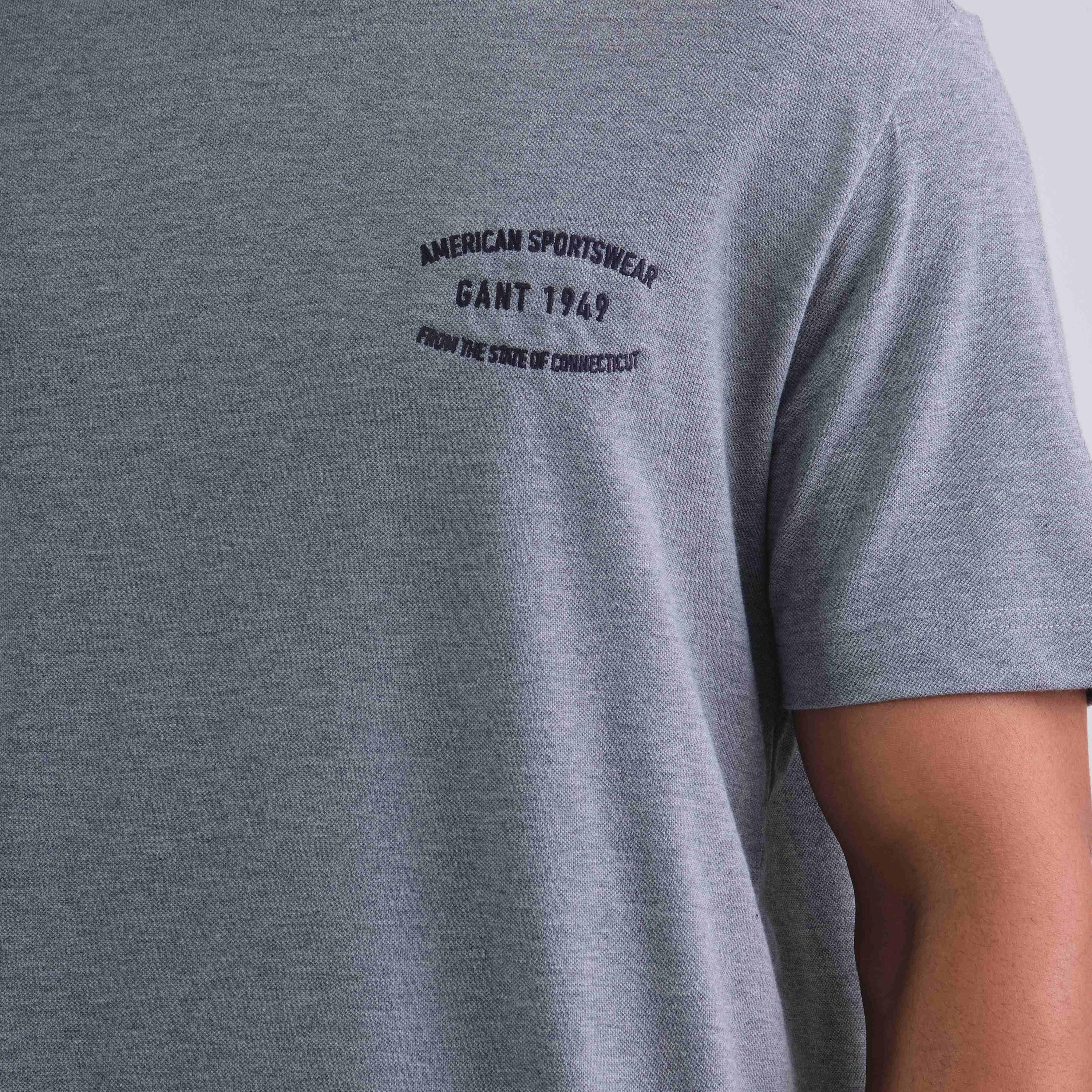 Gant Plain Round Neck Short Sleeves Men's T-Shirt-men-clothing-tshirtsandpolos-tshirts-image-4