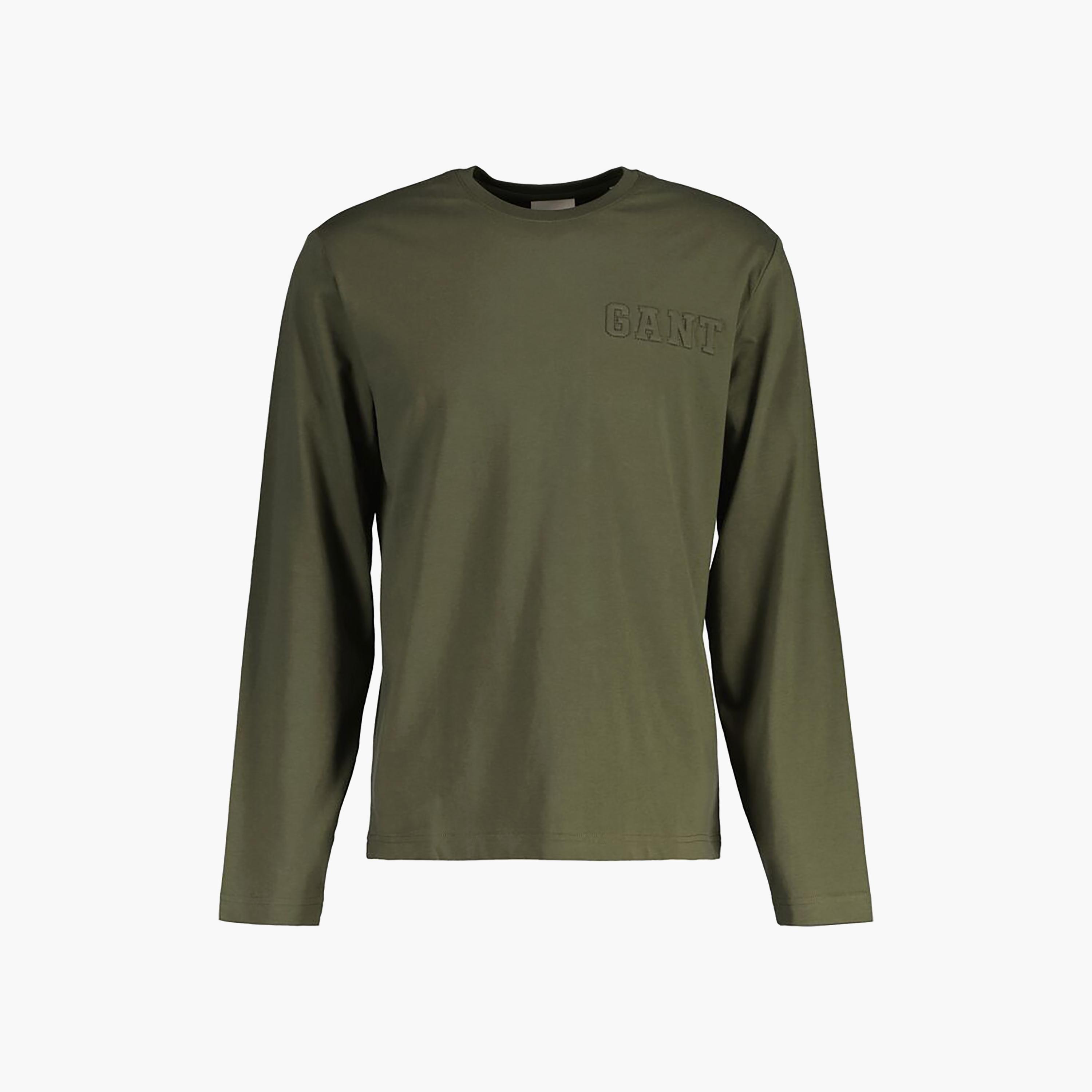 Gant Embossed Logo Round Neck Long Sleeves Men's T-Shirt-men-clothing-tshirtsandpolos-tshirts-image-3