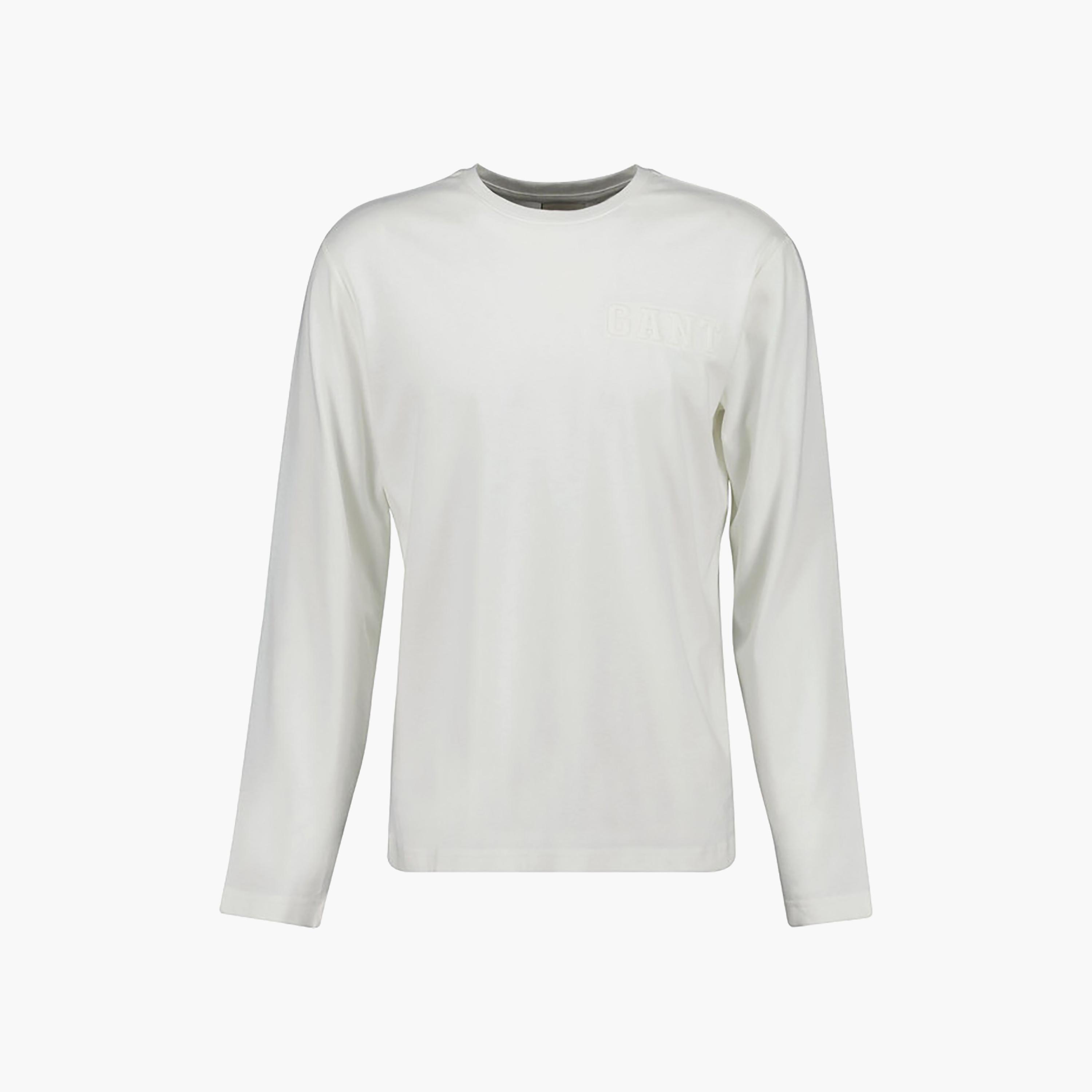 Gant Embossed Logo Round Neck Long Sleeves Men's T-Shirt-men-clothing-tshirtsandpolos-tshirts-image-1
