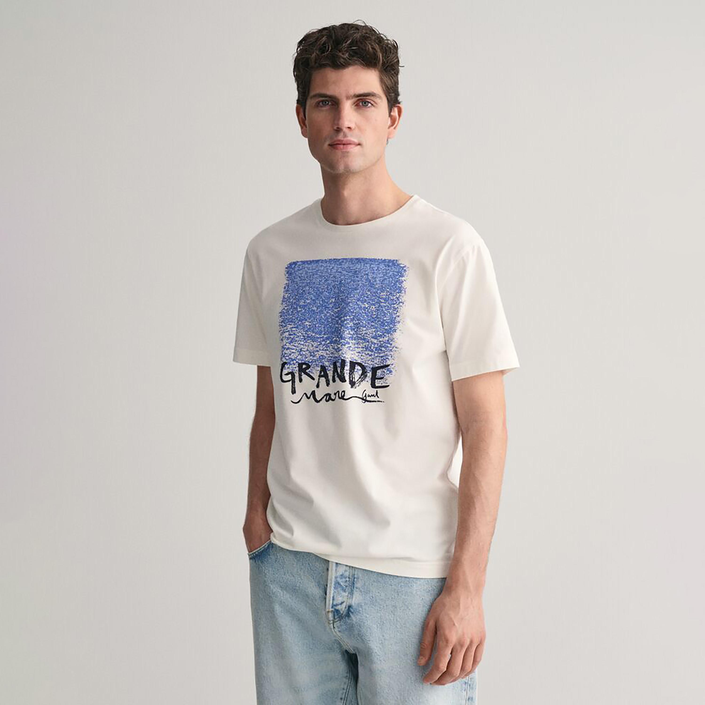 Gant Printed Round Neck Short Sleeves Men's T-Shirt-men-clothing-tshirtsandpolos-tshirts-image-1