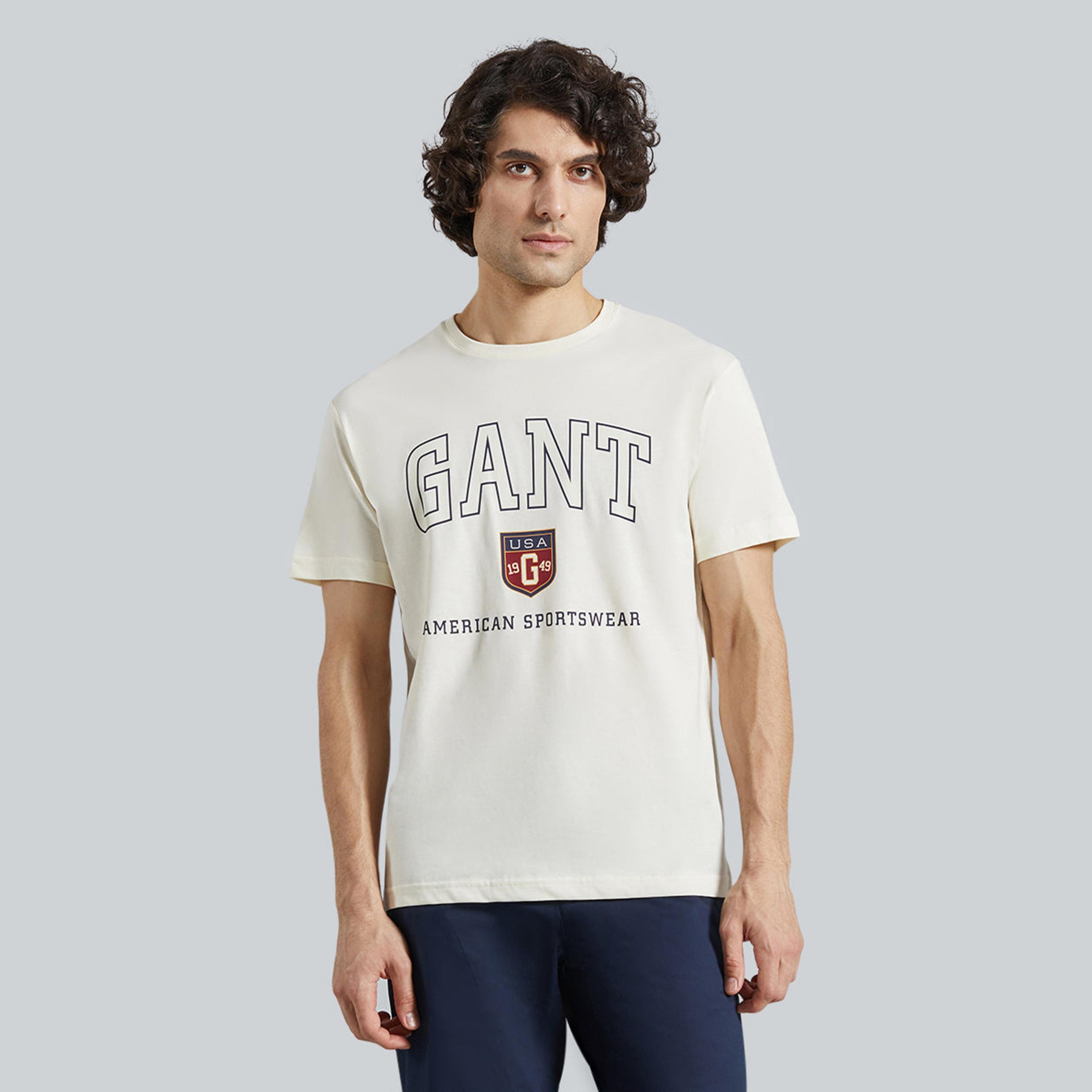 Gant Printed Crew Neck Short Sleeves Men's T-Shirt-men-clothing-tshirtsandpolos-tshirts-image-1