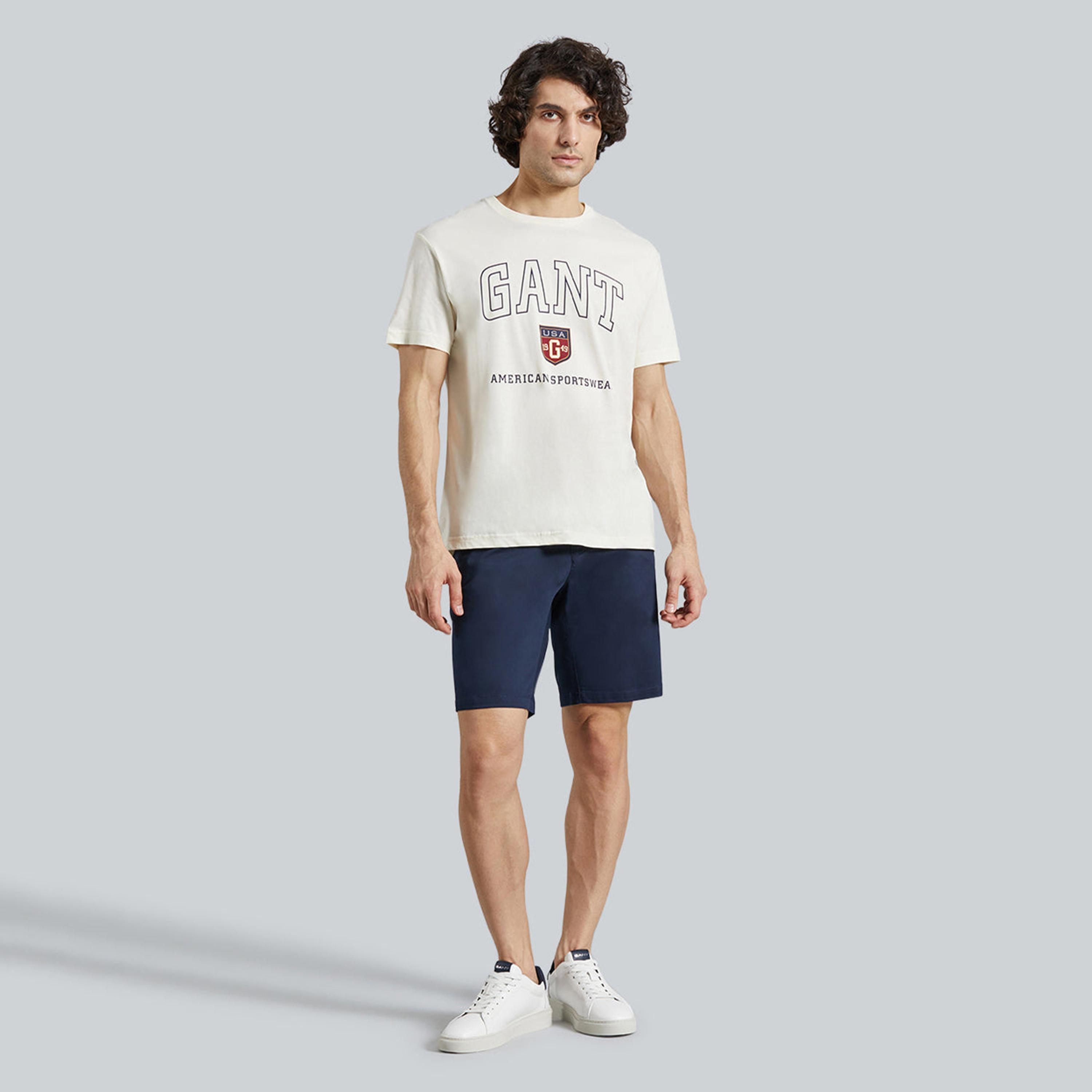 Gant Printed Crew Neck Short Sleeves Men's T-Shirt-men-clothing-tshirtsandpolos-tshirts-image-2