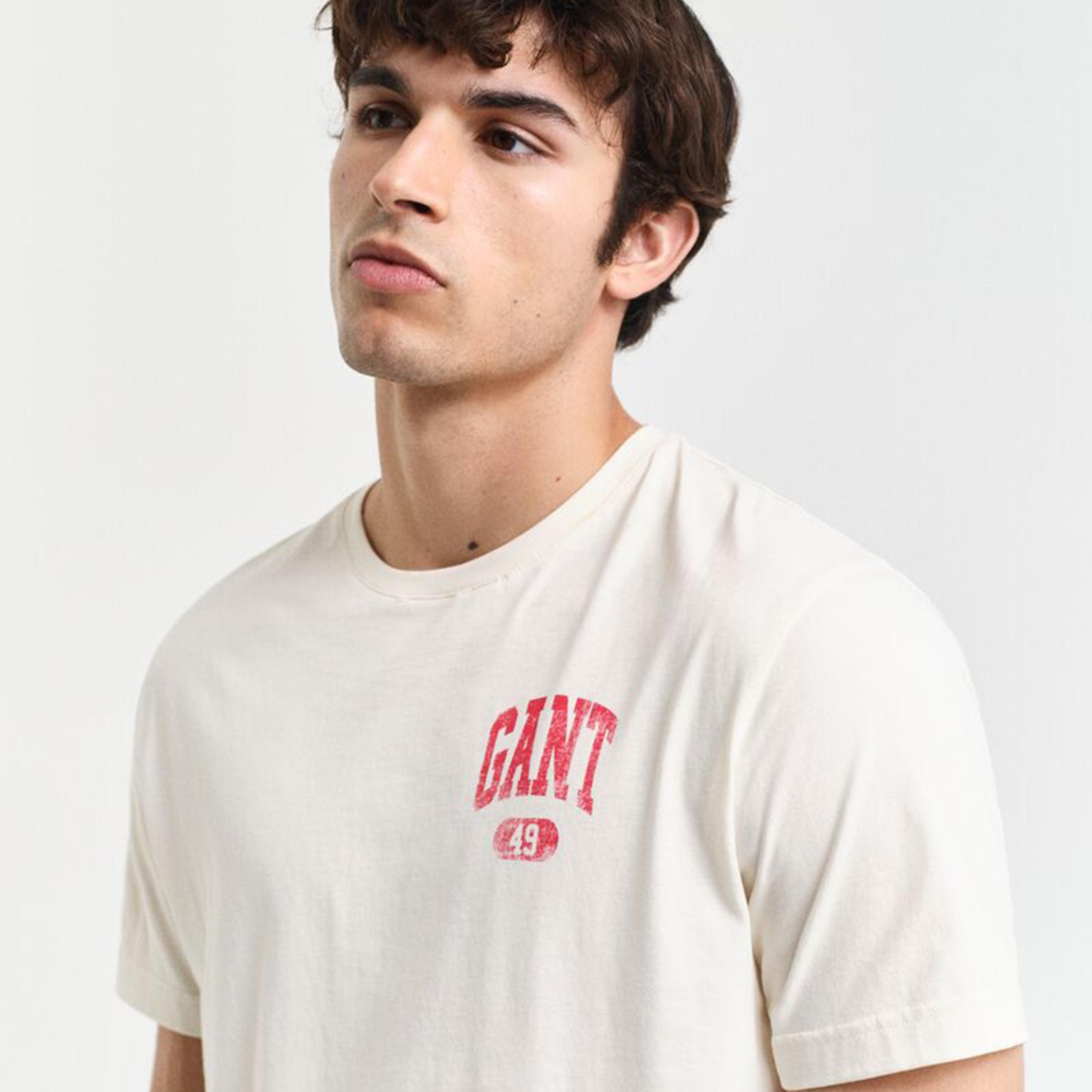 تيشيرت رجالي بياقة دائرية وأكمام قصيرة وطبعة شعار من جانت.-men-clothing-tshirtsandpolos-tshirts-image-3