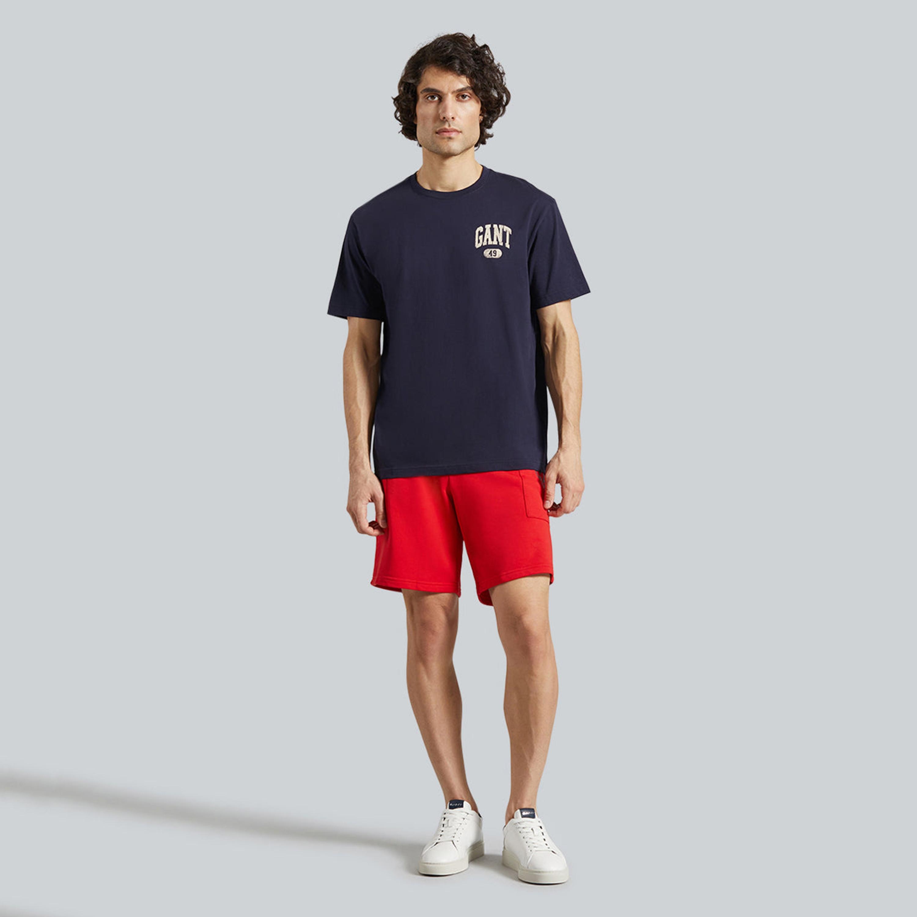 تيشيرت رجالي بياقة دائرية وأكمام قصيرة وطبعة شعار من جانت.-men-clothing-tshirtsandpolos-tshirts-image-5