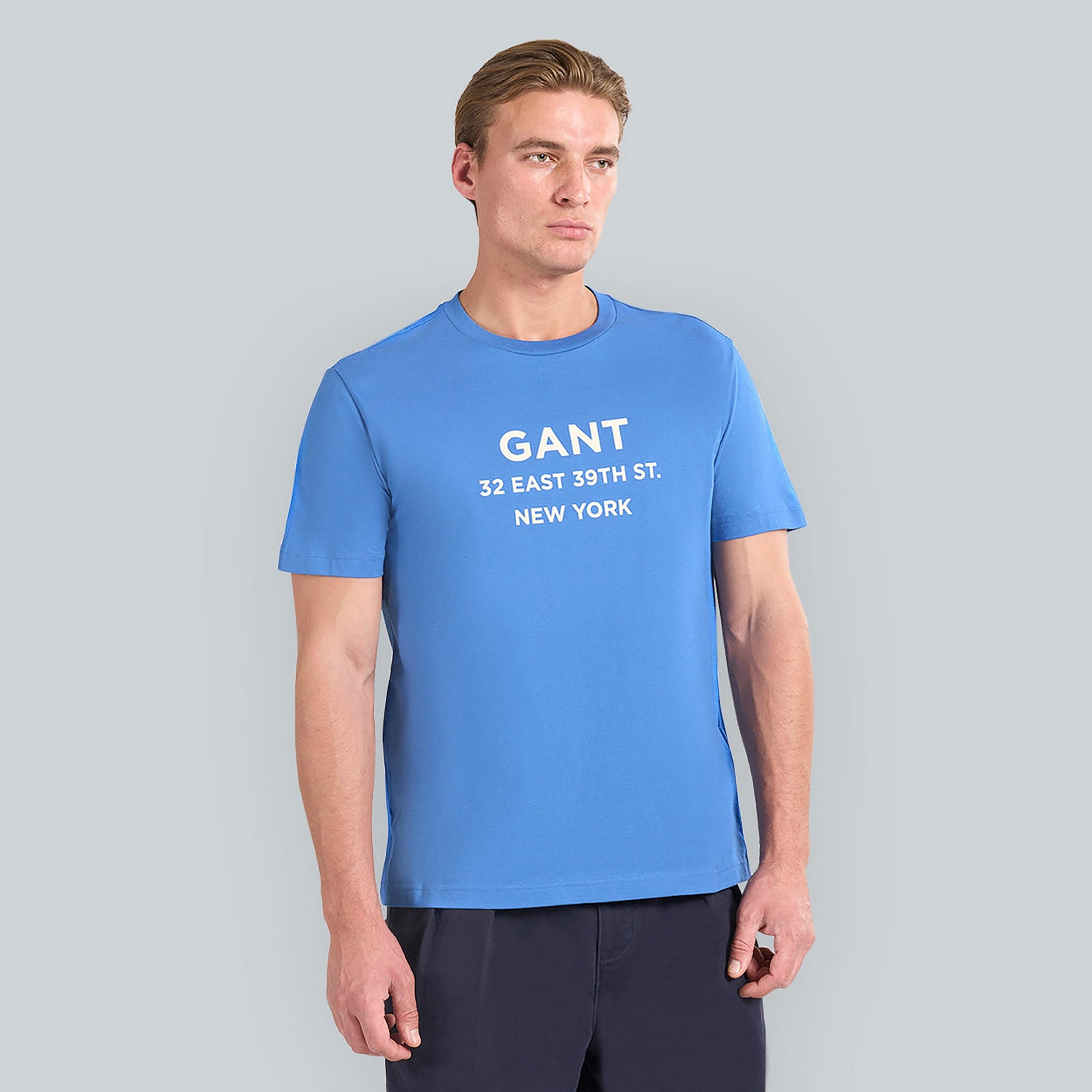تيشيرت رجالي بياقة دائرية وأكمام قصيرة ومطبوع من جانت.-men-clothing-tshirtsandpolos-tshirts-image-1