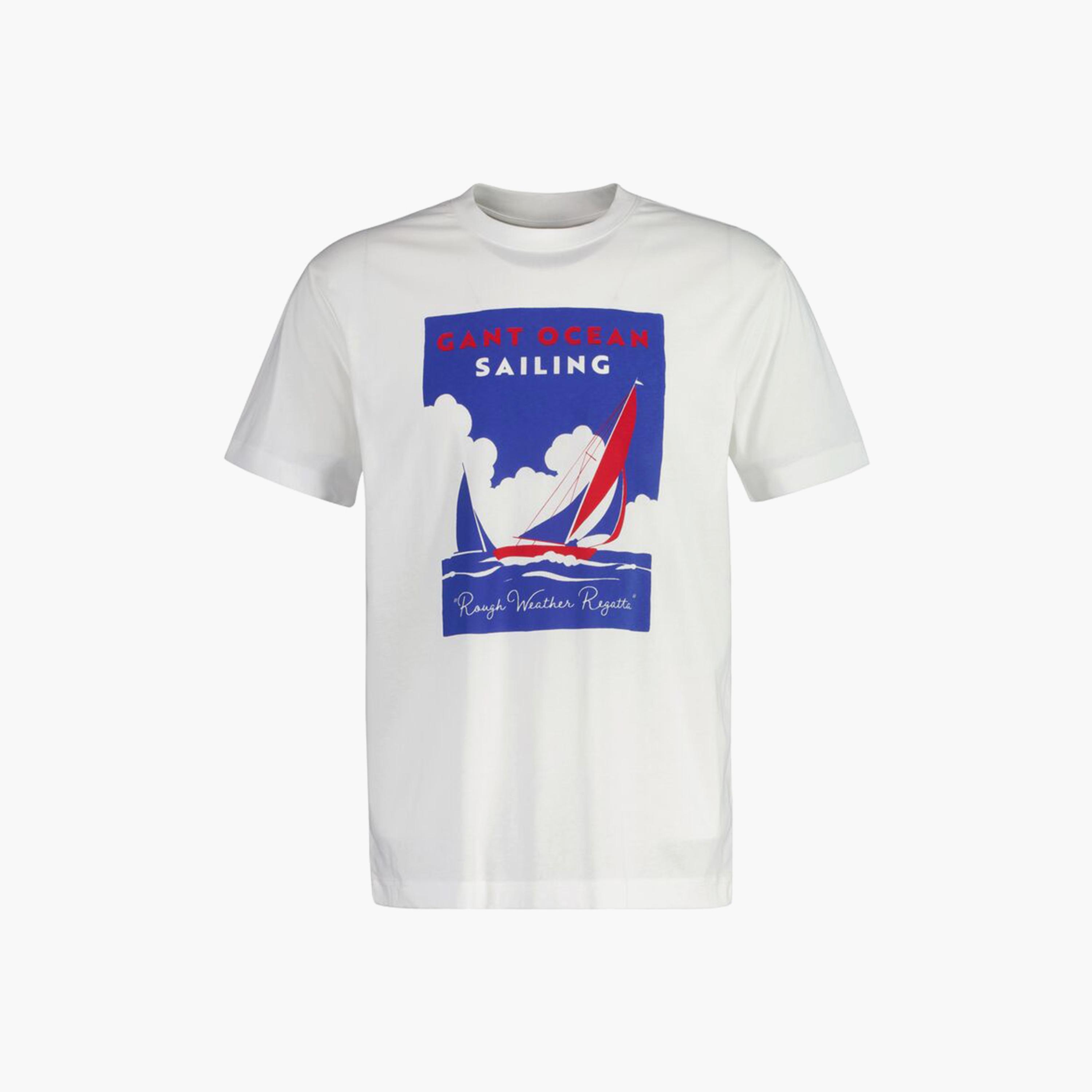 Gant Graphic Print Crew Neck Short Sleeves Men's T-Shirt-men-clothing-tshirtsandpolos-tshirts-image-1