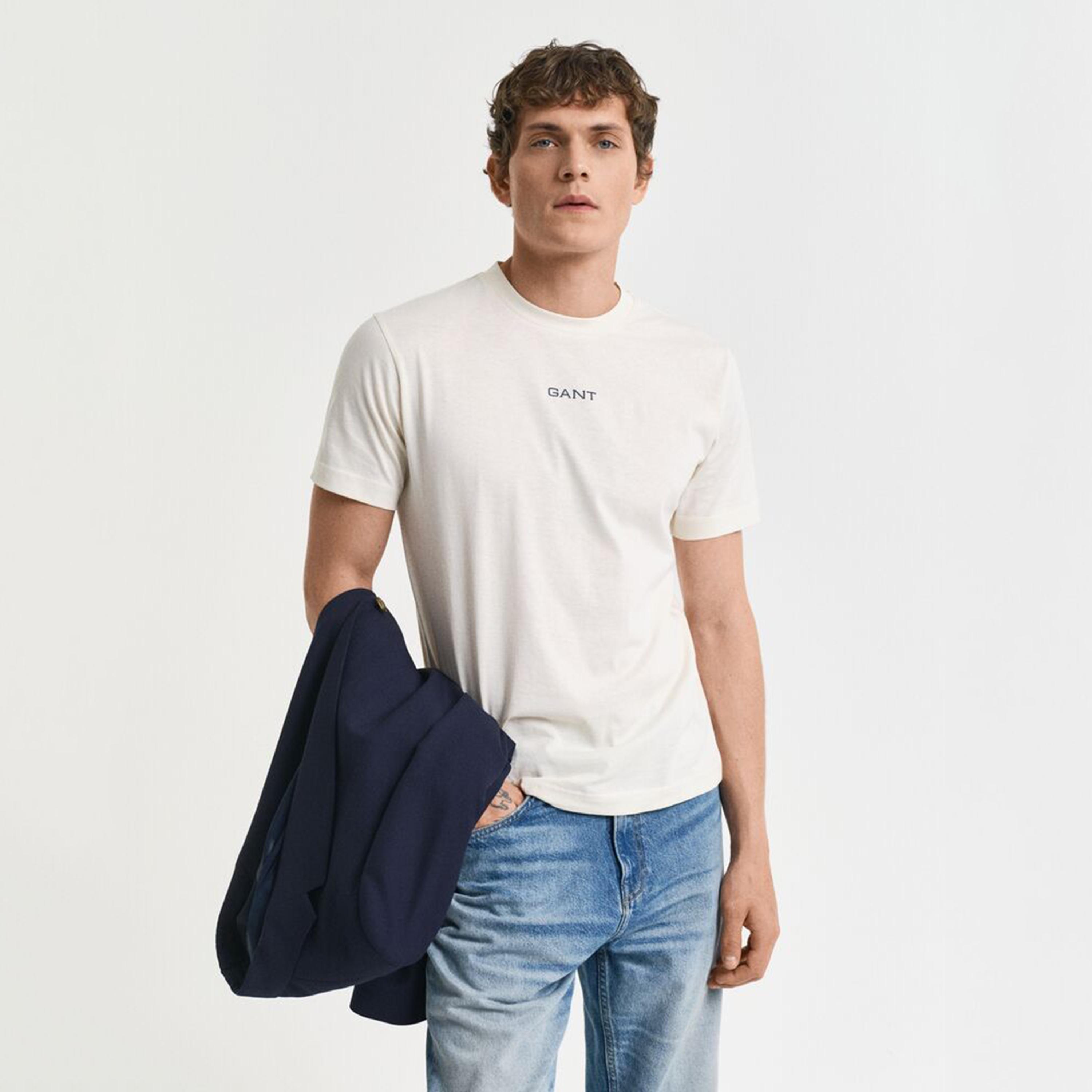 تيشيرت رجالي بياقة دائرية وأكمام قصيرة وسادة من جانت.-men-clothing-tshirtsandpolos-tshirts-image-7