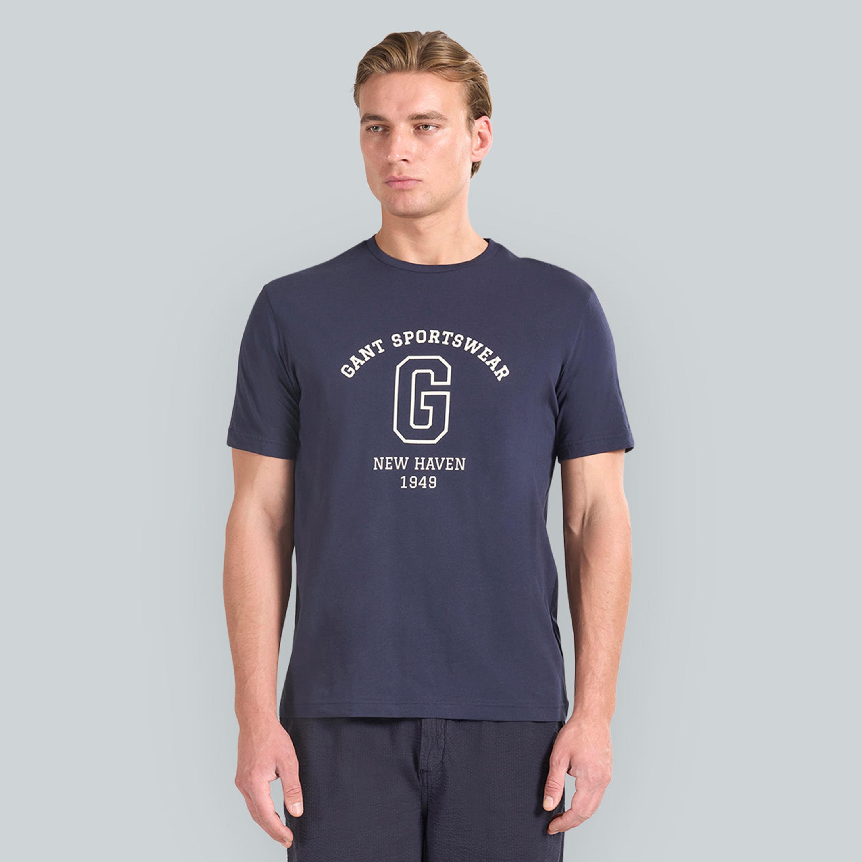 Gant Printed Crew Neck Short Sleeves Men's T-Shirt-men-clothing-tshirtsandpolos-tshirts-image-5