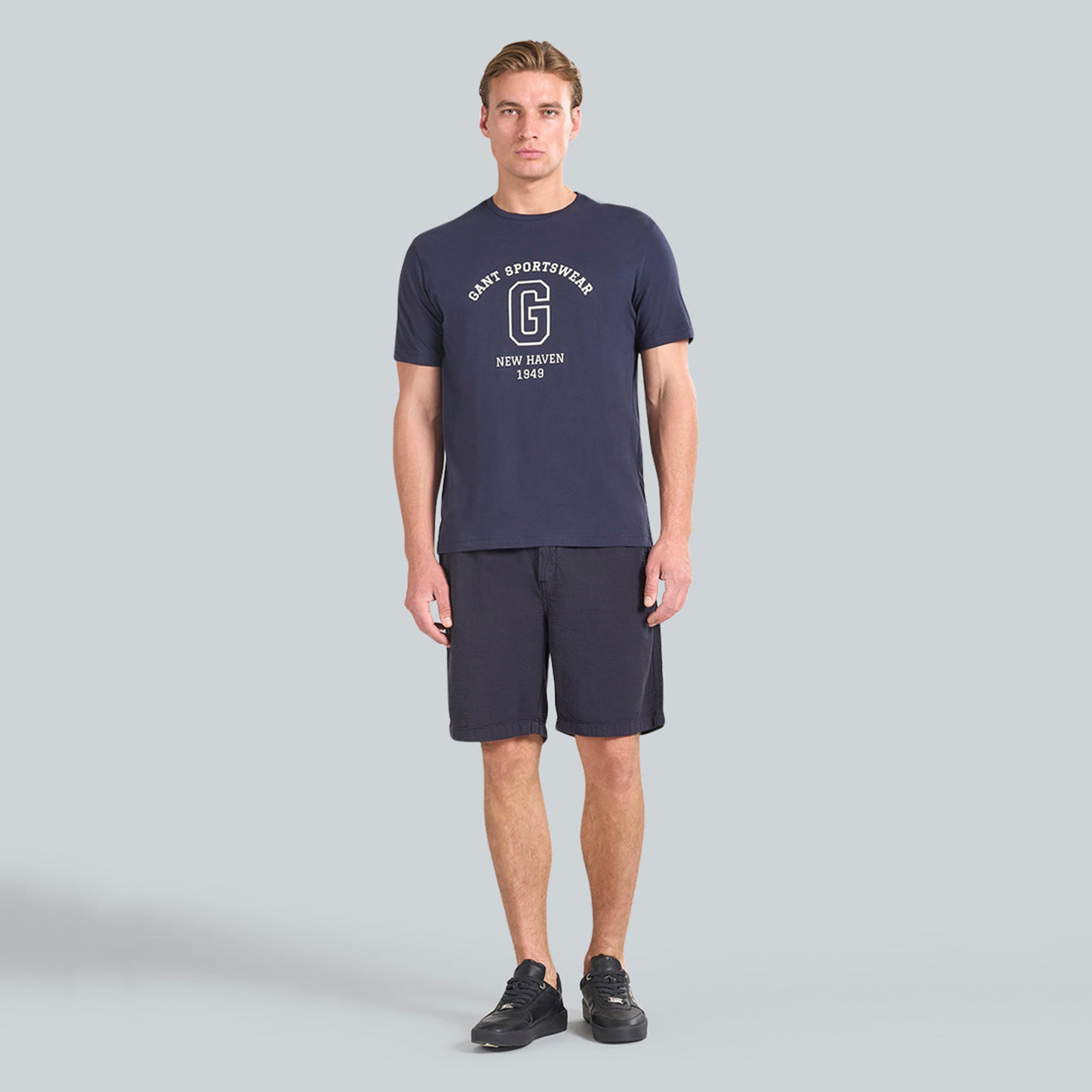 Gant Printed Crew Neck Short Sleeves Men's T-Shirt-men-clothing-tshirtsandpolos-tshirts-image-6