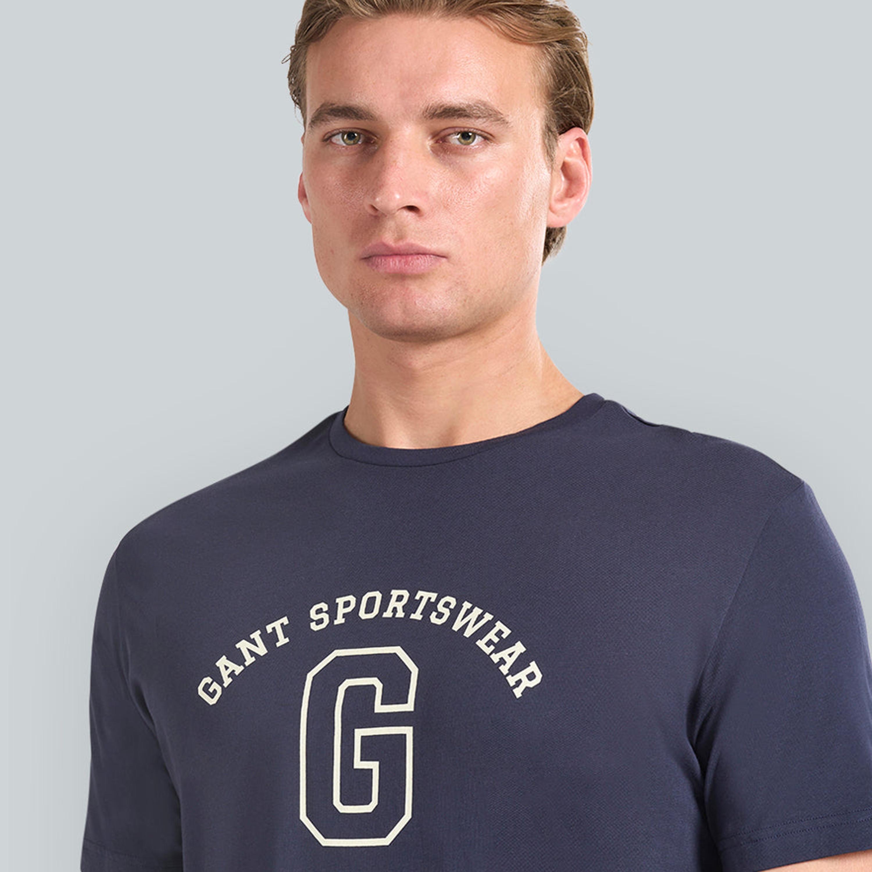 Gant Printed Crew Neck Short Sleeves Men's T-Shirt-men-clothing-tshirtsandpolos-tshirts-image-7