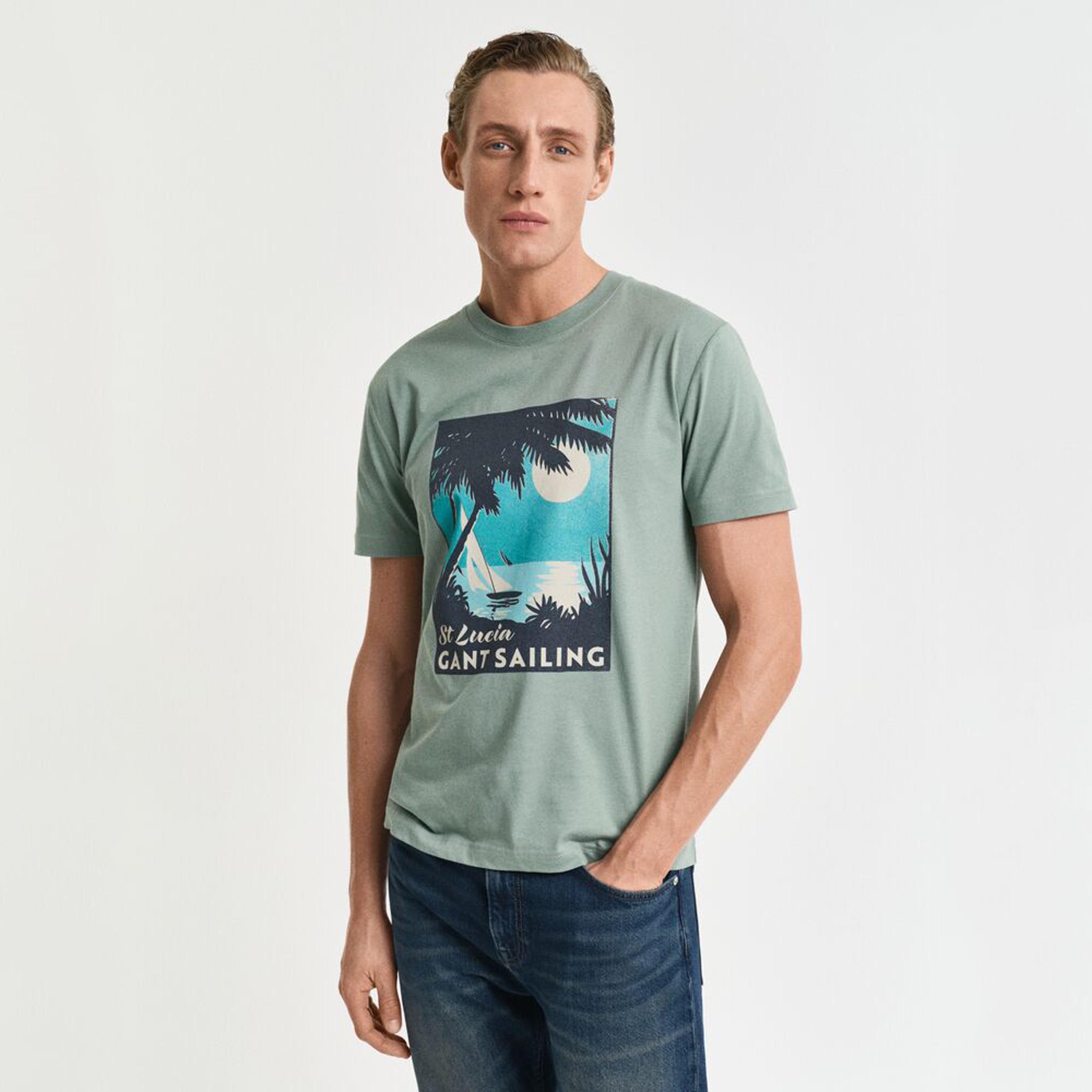 Gant Graphic Regular Fit Short Sleeves Crew Neck Men's T-Shirt-men-clothing-tshirtsandpolos-tshirts-image-1