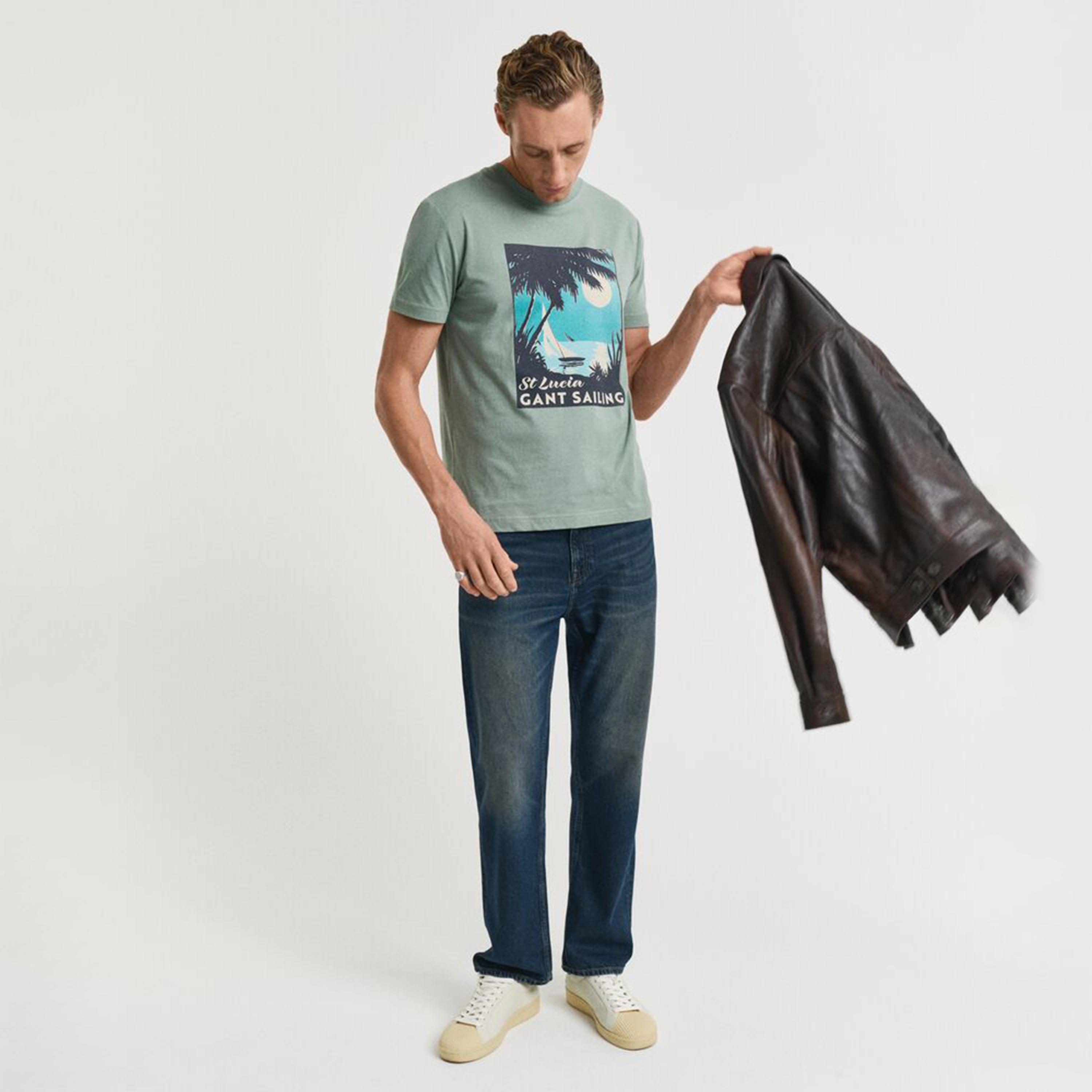Gant Graphic Regular Fit Short Sleeves Crew Neck Men's T-Shirt-men-clothing-tshirtsandpolos-tshirts-image-2