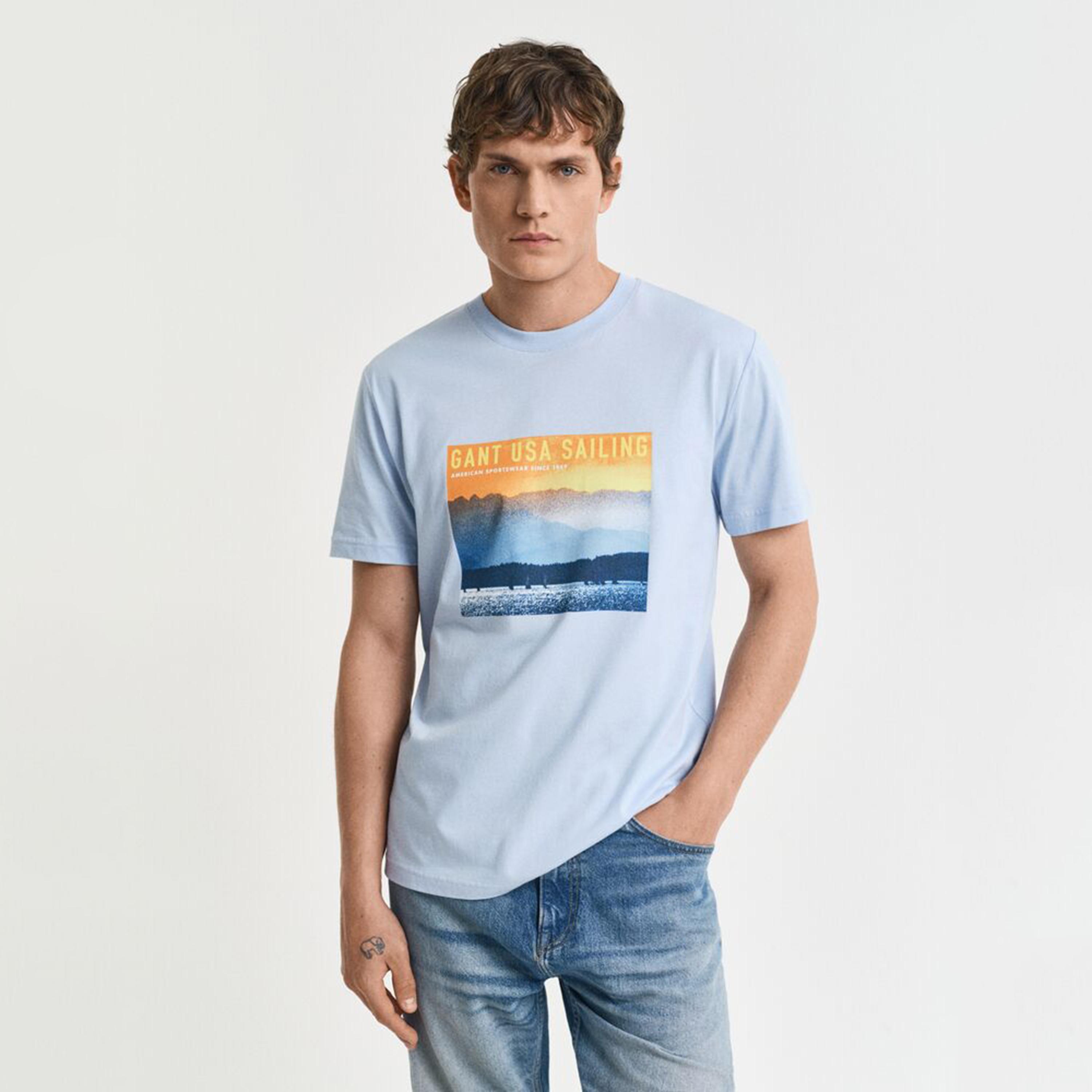 Gant Graphic Regular Fit Short Sleeves Crew Neck Men's T-Shirt-men-clothing-tshirtsandpolos-tshirts-image-1