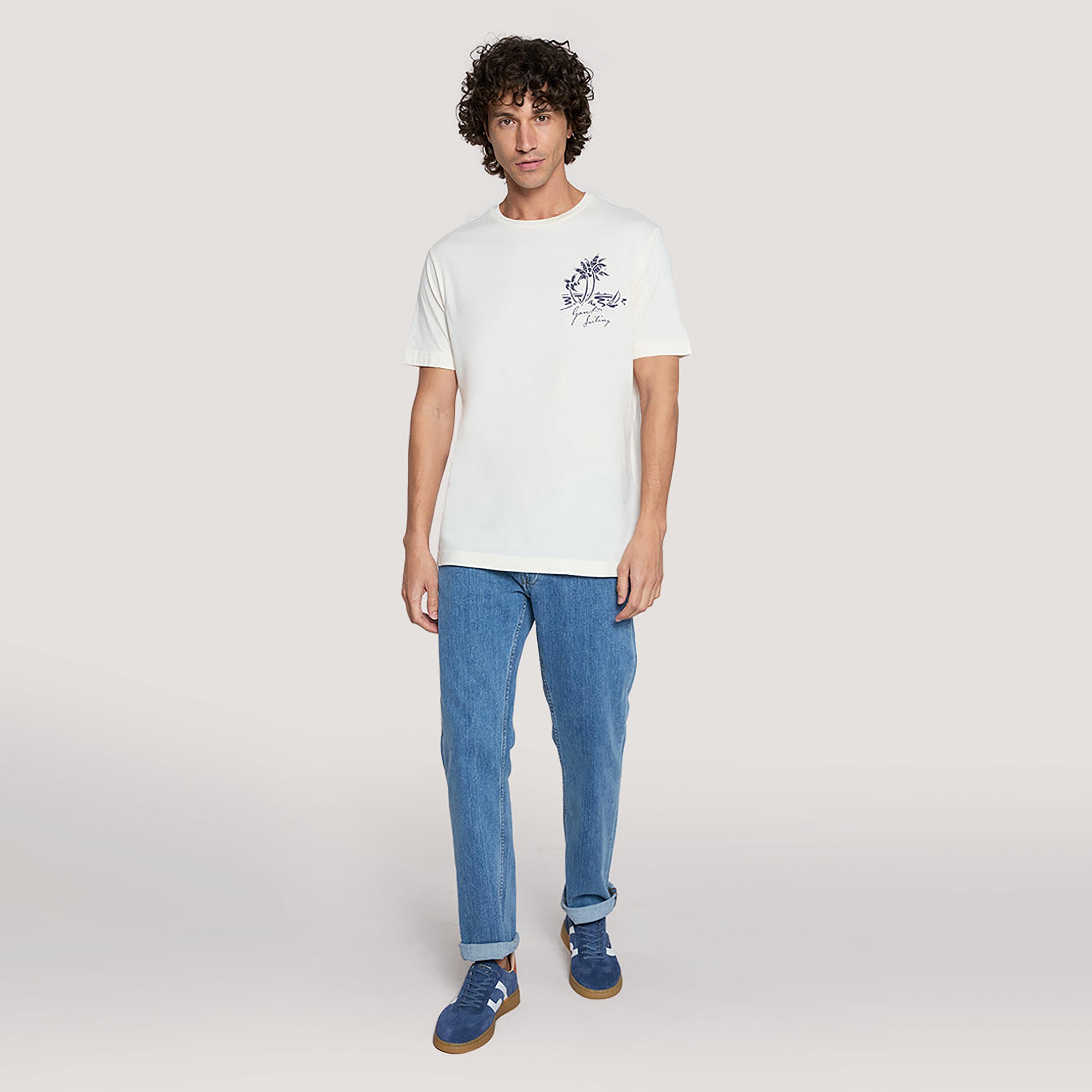 تيشيرت رجالي بياقة دائرية وأكمام قصيرة ومطبوع من جانت.-men-clothing-tshirtsandpolos-tshirts-image-2