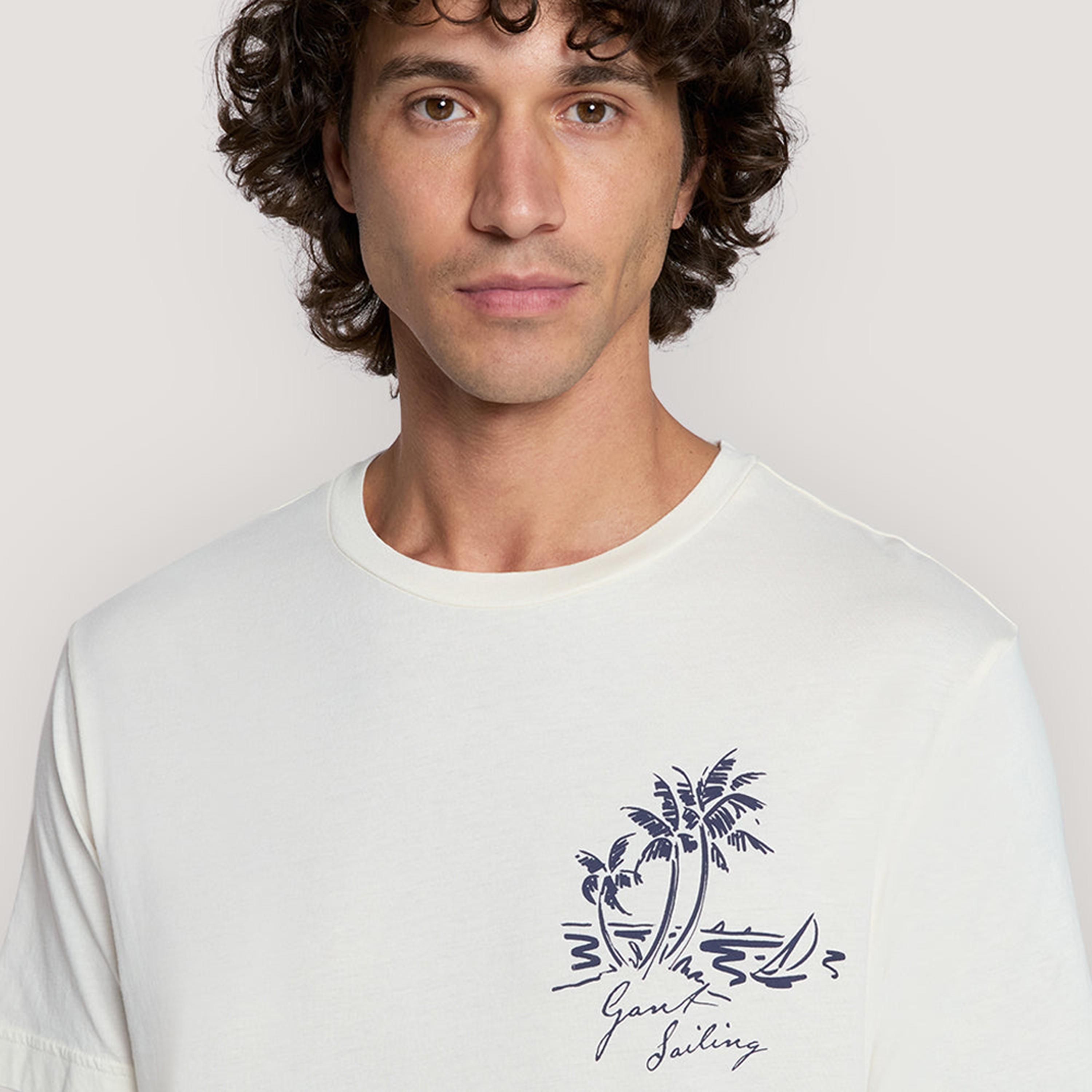تيشيرت رجالي بياقة دائرية وأكمام قصيرة ومطبوع من جانت.-men-clothing-tshirtsandpolos-tshirts-image-3