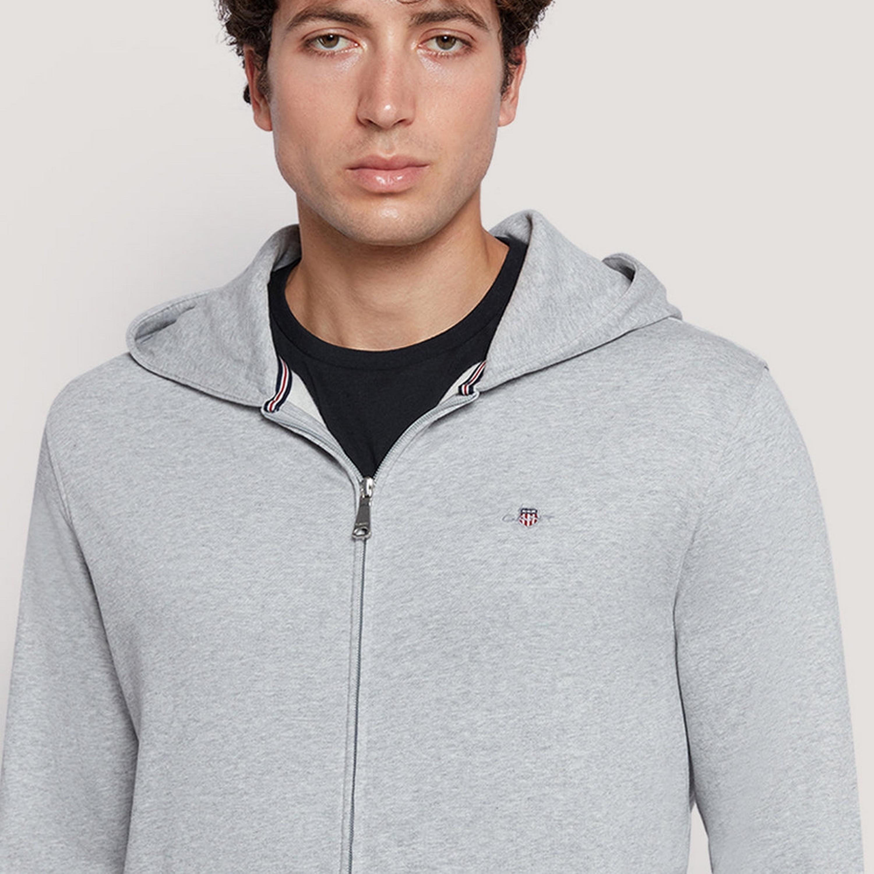 هودي رجالي سادة بأكمام طويلة وسحاب كامل من غانت-men-winterwear-hoodiesandsweatshirts-image-3