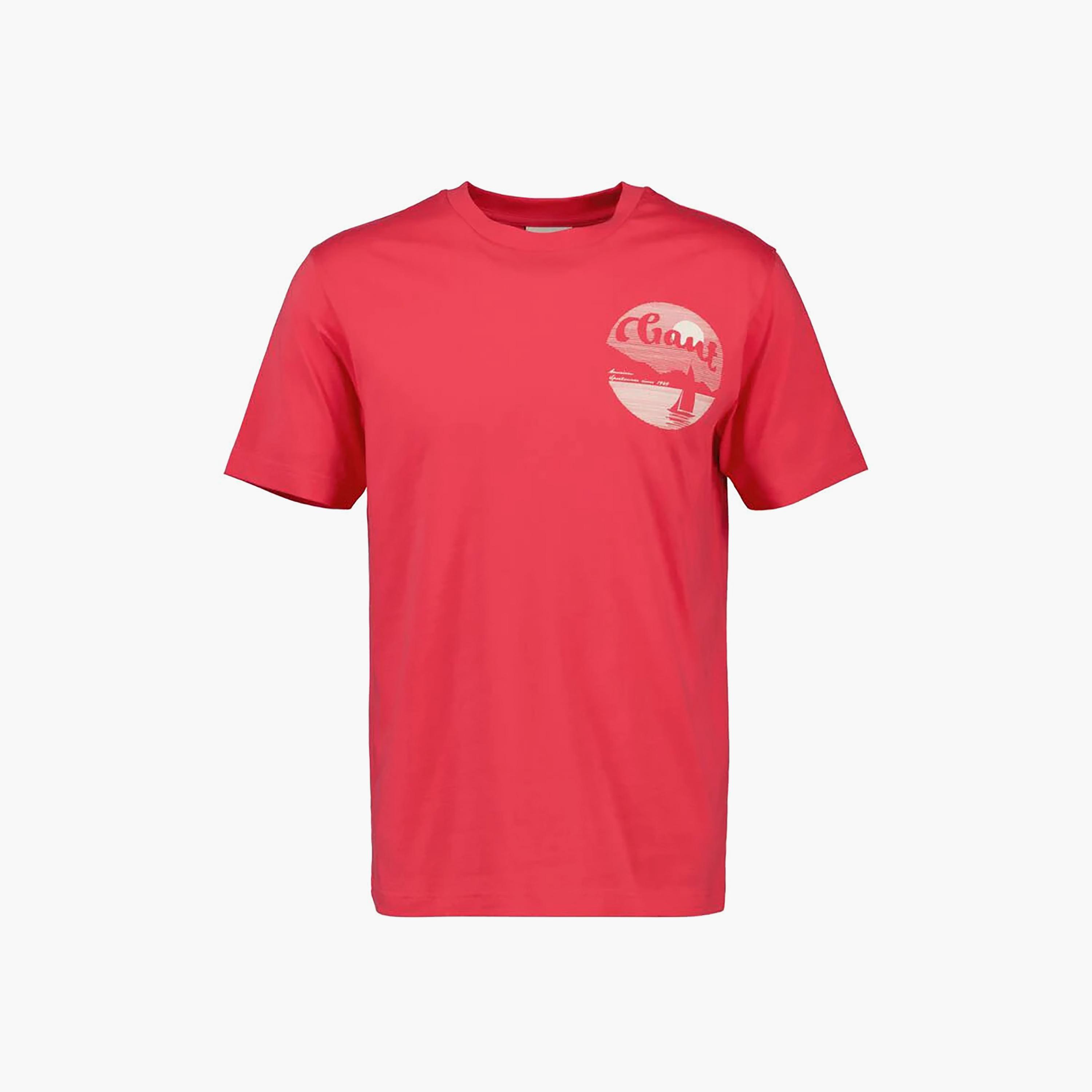 تيشيرت رجالي بياقة دائرية وأكمام قصيرة وطبعة جرافيك من جانت.-men-clothing-tshirtsandpolos-tshirts-image-6