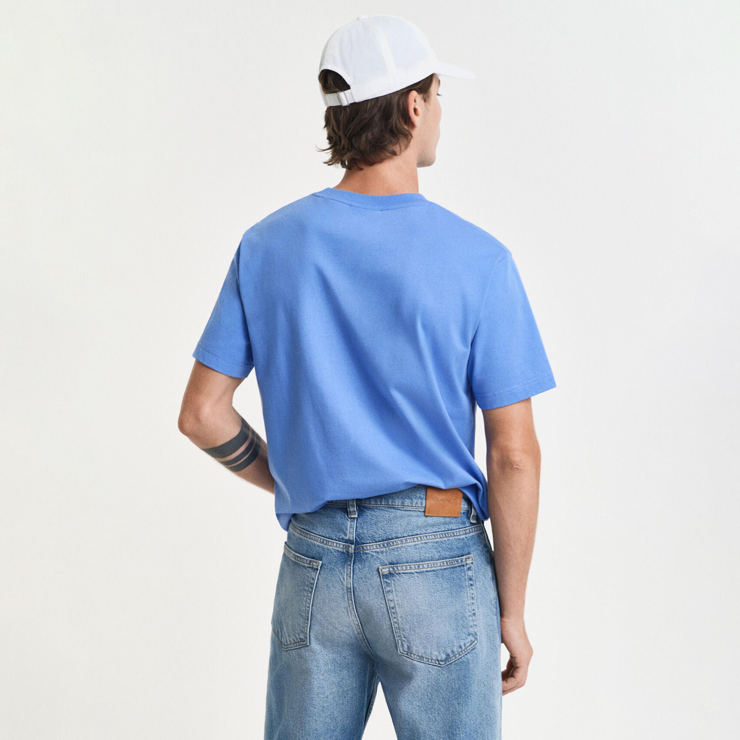 تيشيرت رجالي بياقة دائرية وأكمام قصيرة وسادة من جانت.-men-clothing-tshirtsandpolos-tshirts-image-4