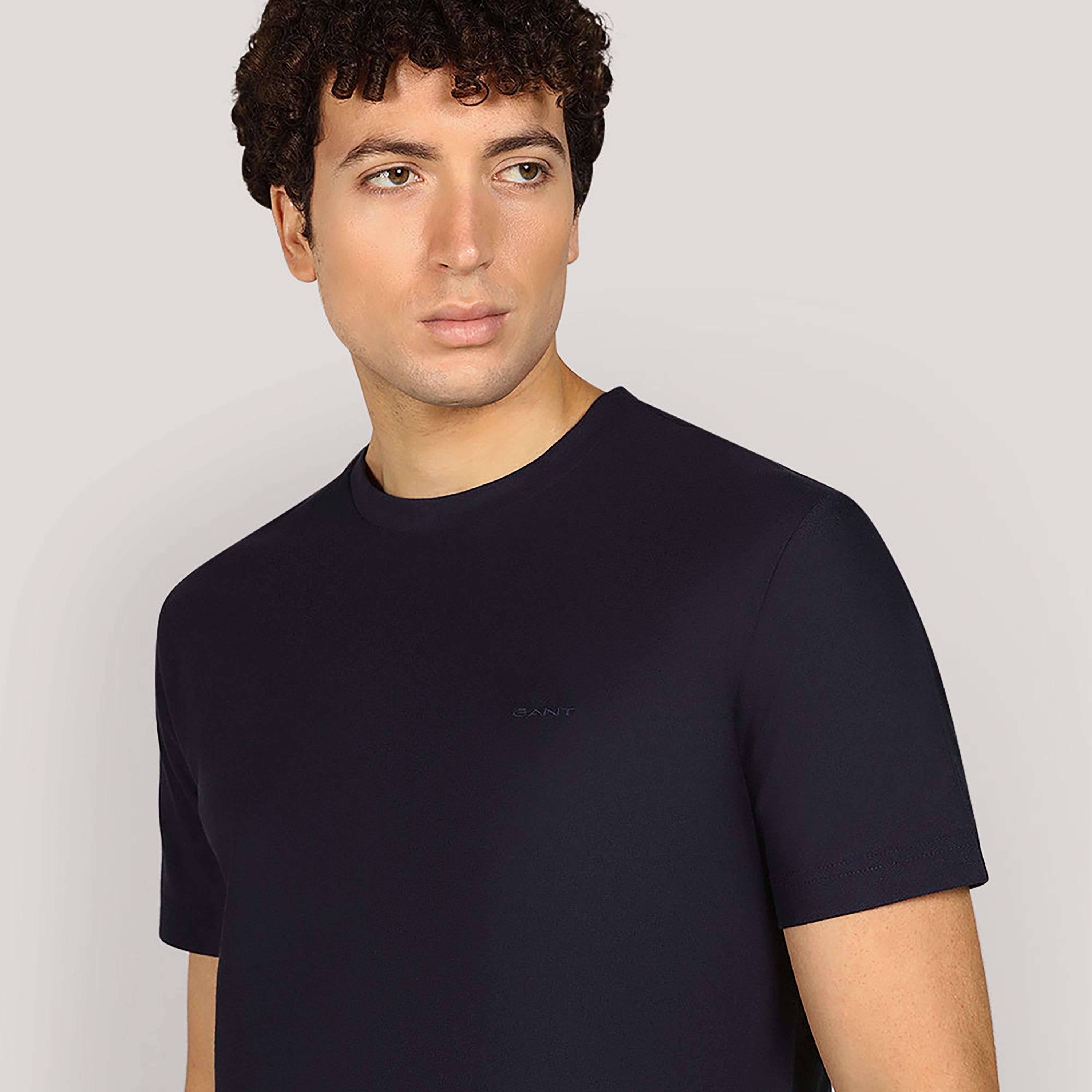 تيشيرت رجالي بياقة دائرية وأكمام قصيرة وسادة من جانت.-men-clothing-tshirtsandpolos-tshirts-image-7