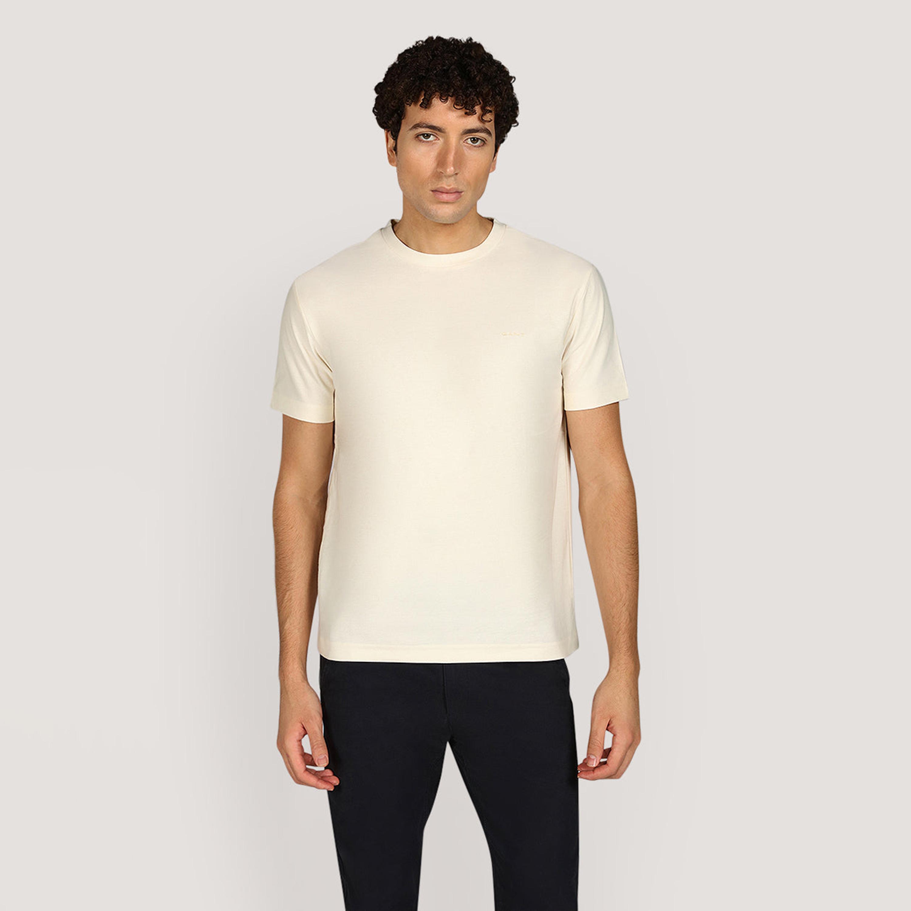 تيشيرت رجالي بياقة دائرية وأكمام قصيرة وسادة من جانت.-men-clothing-tshirtsandpolos-tshirts-image-1