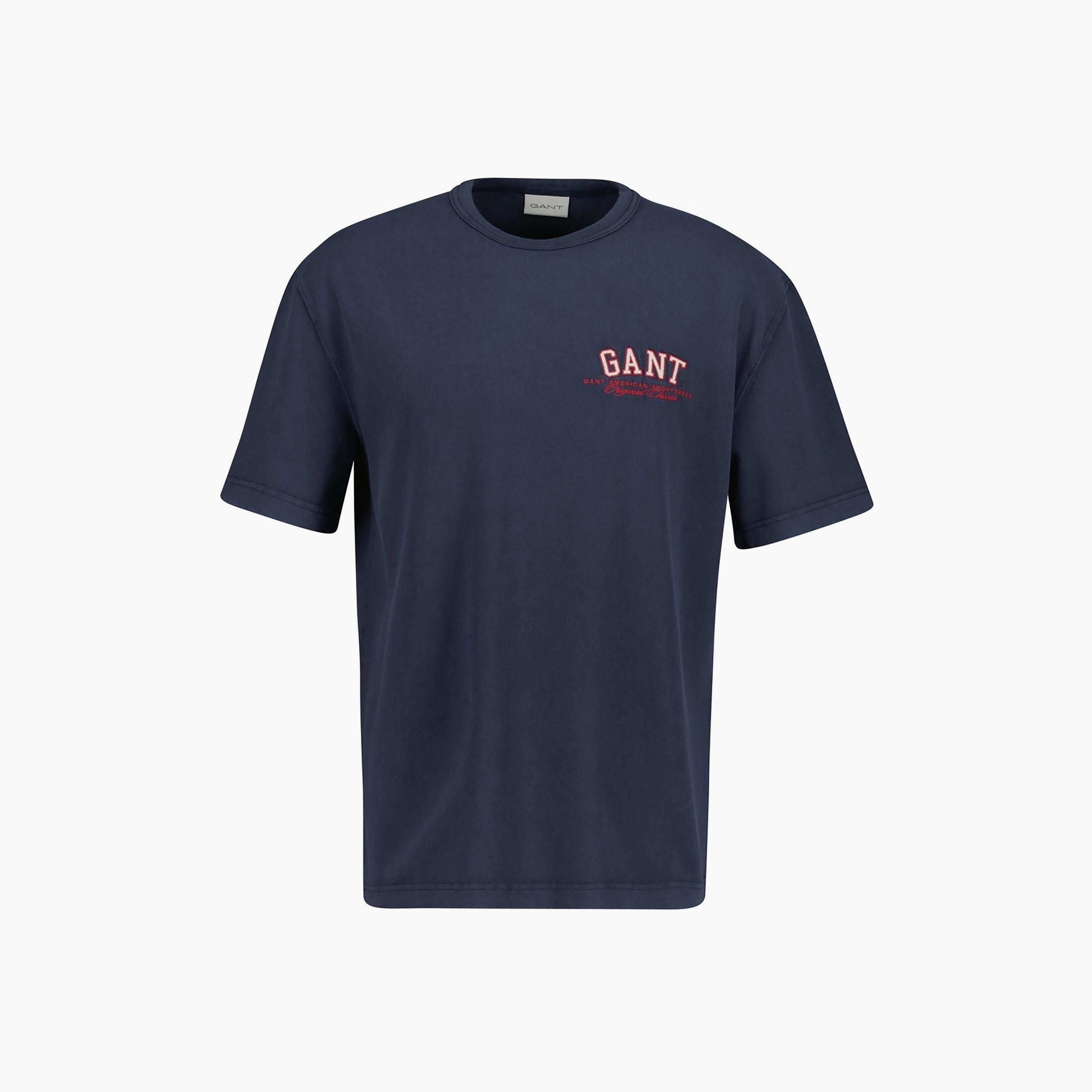 تيشرت رجالي بشعار الماركة بياقة مستديرة وأكمام قصيرة من غانت-men-clothing-tshirtsandpolos-tshirts-image-3