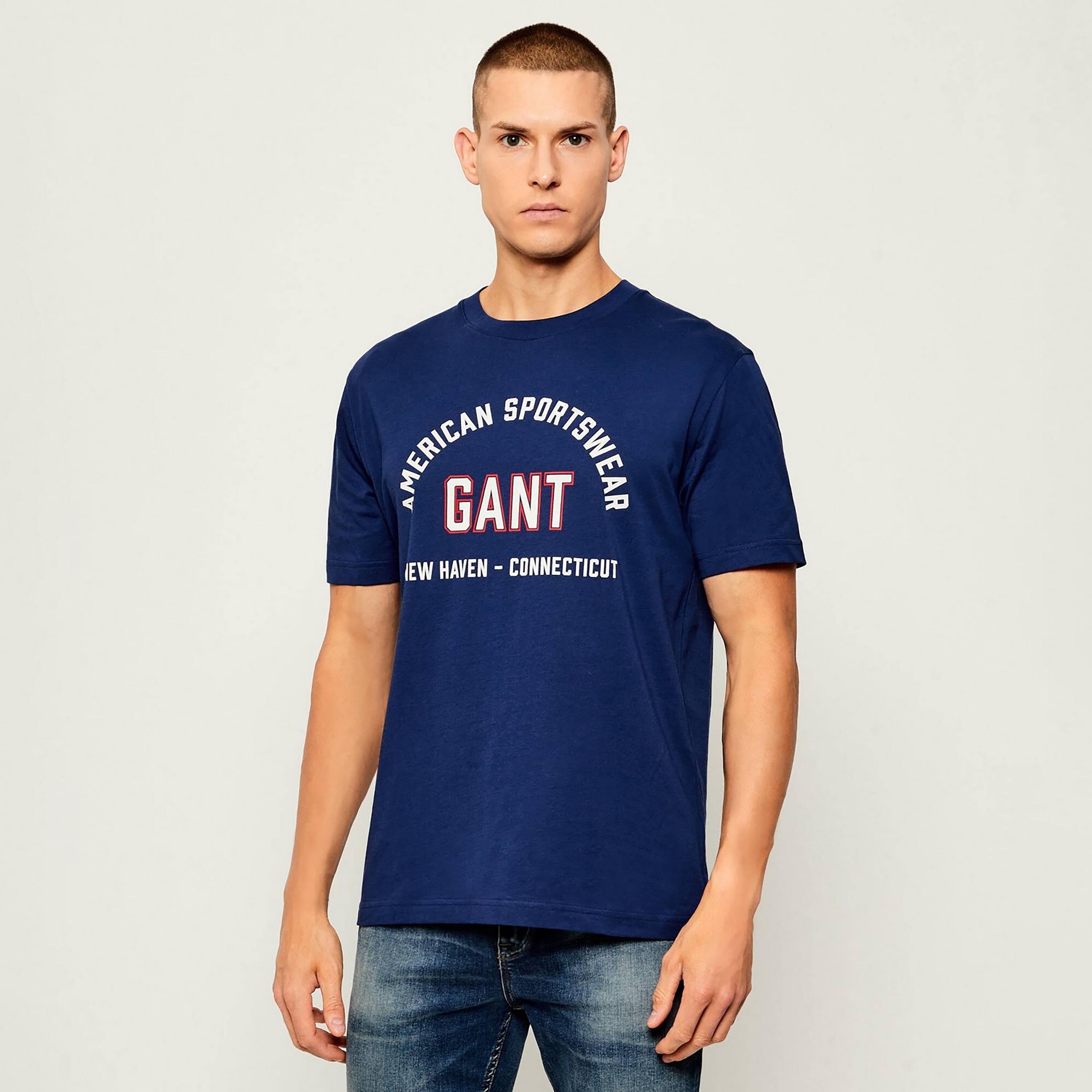 Gant Printed Crew Neck Short Sleeves Men's T-Shirt-men-clothing-tshirtsandpolos-tshirts-image-1