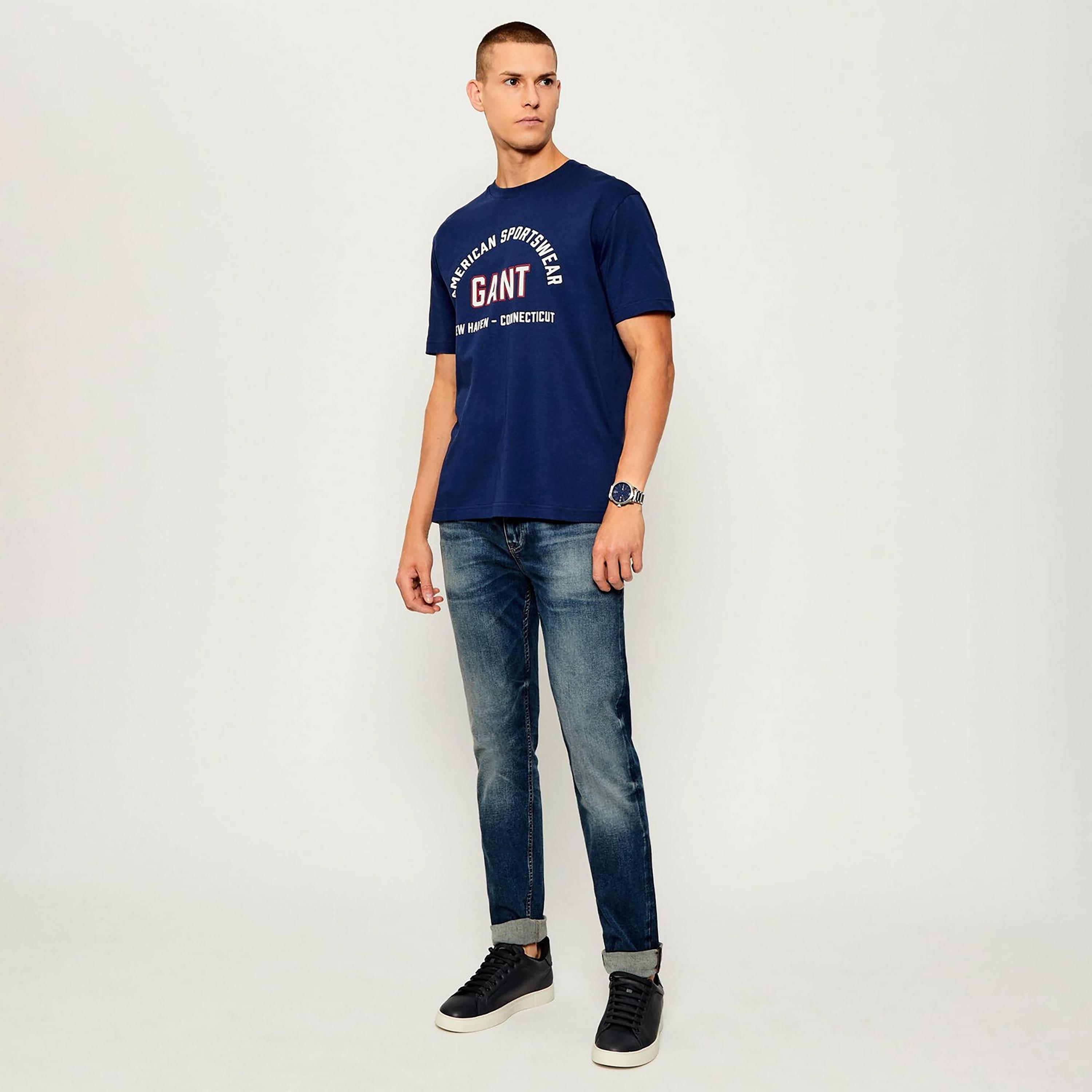 Gant Printed Crew Neck Short Sleeves Men's T-Shirt-men-clothing-tshirtsandpolos-tshirts-image-2