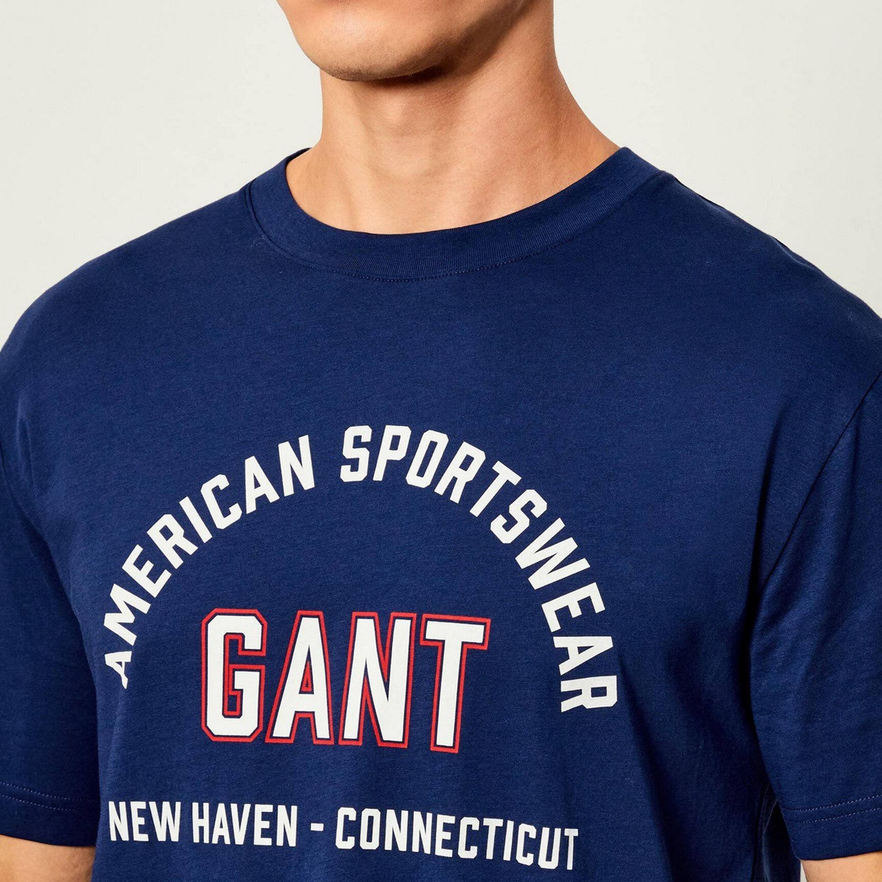 Gant Printed Crew Neck Short Sleeves Men's T-Shirt-men-clothing-tshirtsandpolos-tshirts-image-3