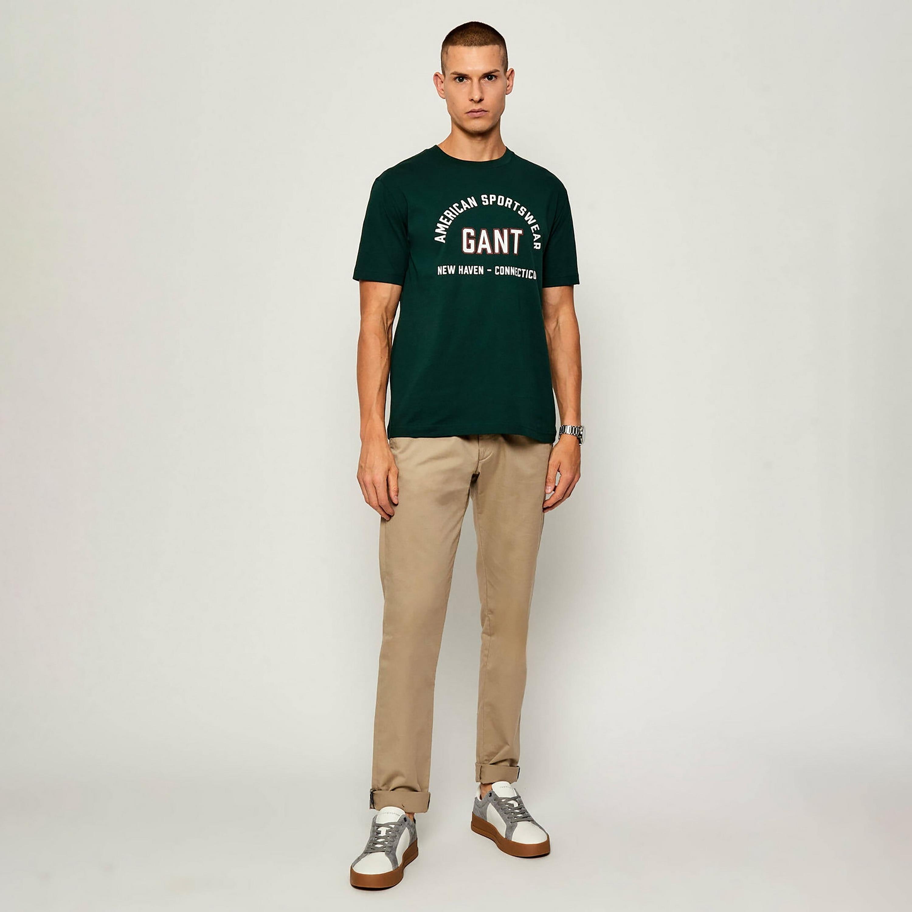 تيشيرت رجالي بياقة دائرية وأكمام قصيرة ومطبوع من جانت.-men-clothing-tshirtsandpolos-tshirts-image-2