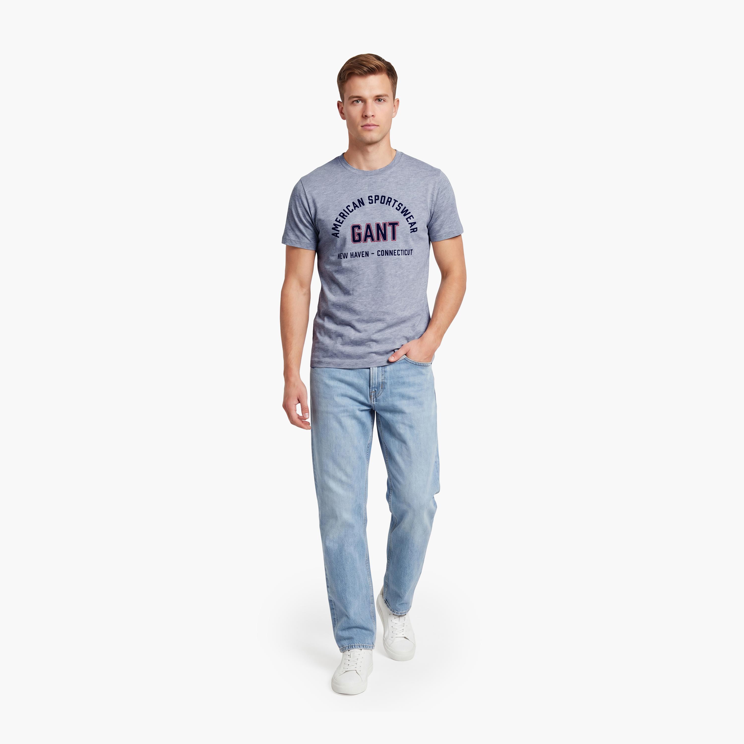 Gant Printed Crew Neck Short Sleeves Men's T-Shirt-men-clothing-tshirtsandpolos-tshirts-image-2