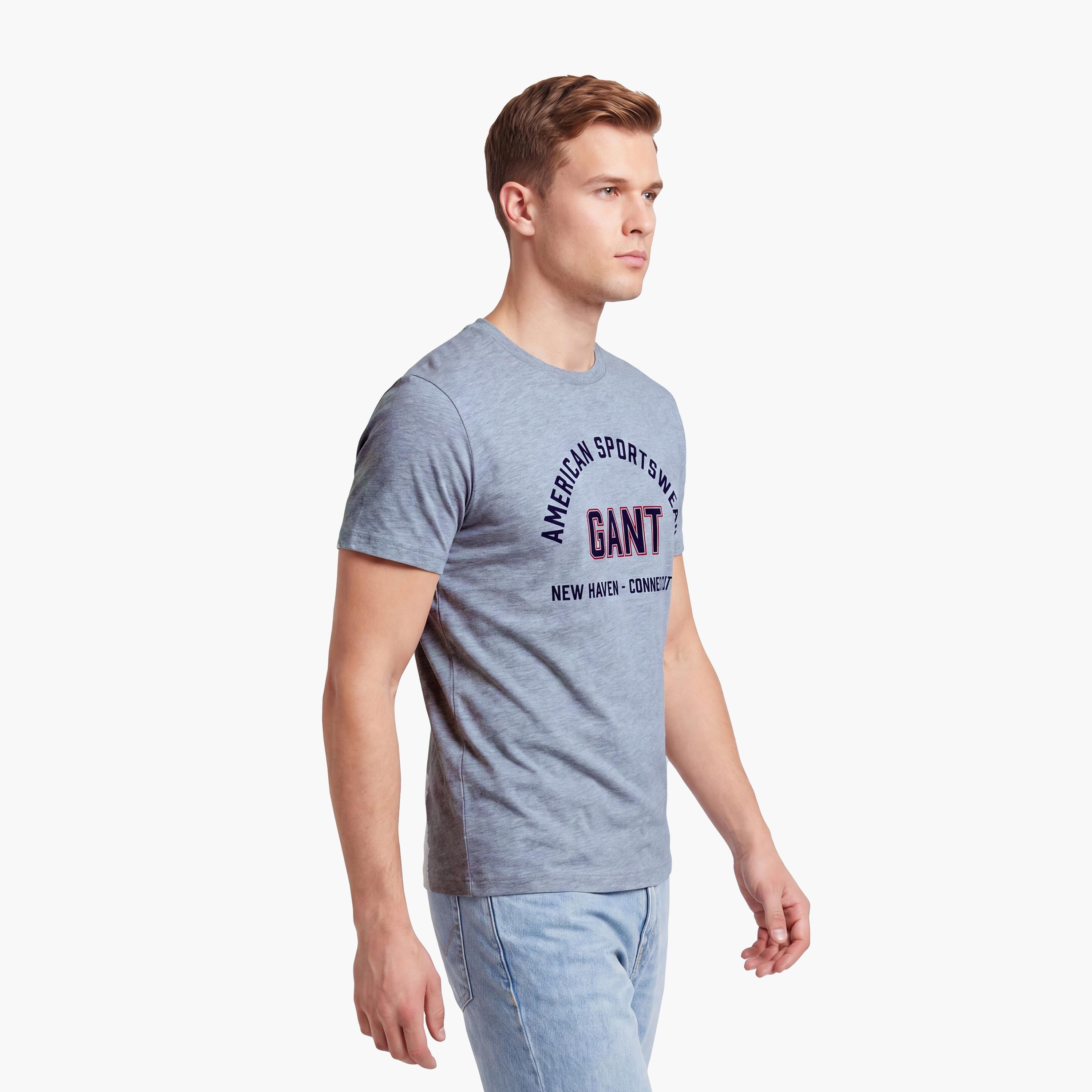 Gant Printed Crew Neck Short Sleeves Men's T-Shirt-men-clothing-tshirtsandpolos-tshirts-image-4