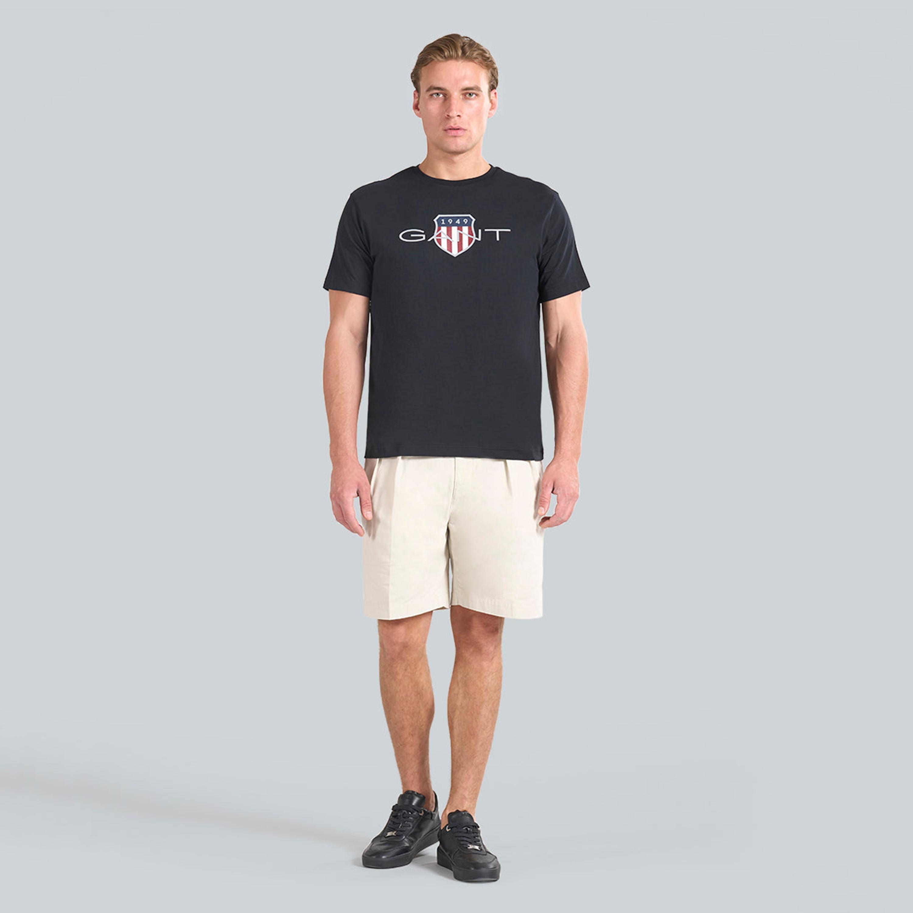 تيشيرت رجالي بياقة دائرية وأكمام قصيرة وطبعة شعار من جانت.-men-clothing-tshirtsandpolos-tshirts-image-10