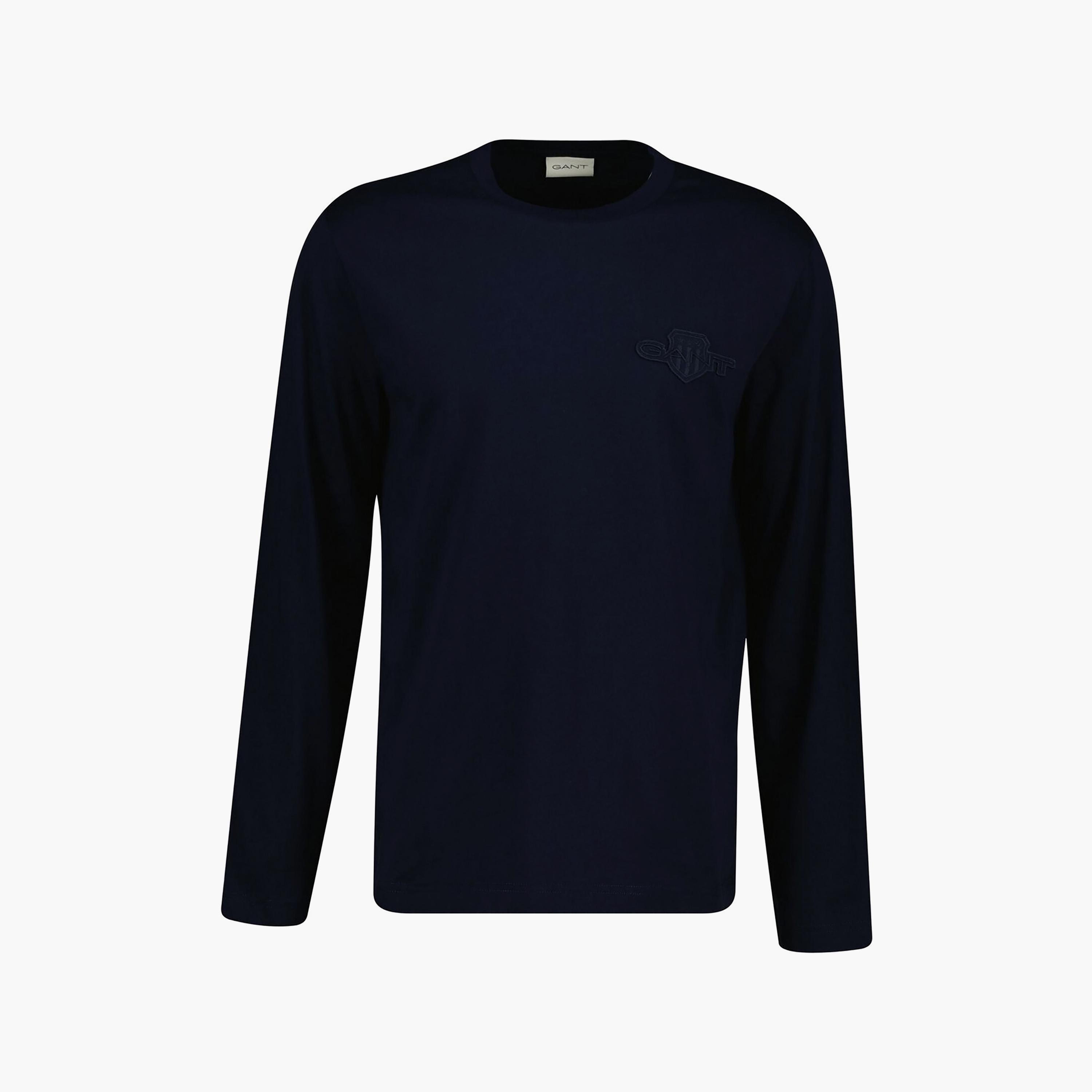 Gant Tonal Shield Regular Fit Long Sleeves Crew Neck Men's T-Shirt-men-clothing-tshirtsandpolos-tshirts-image-3