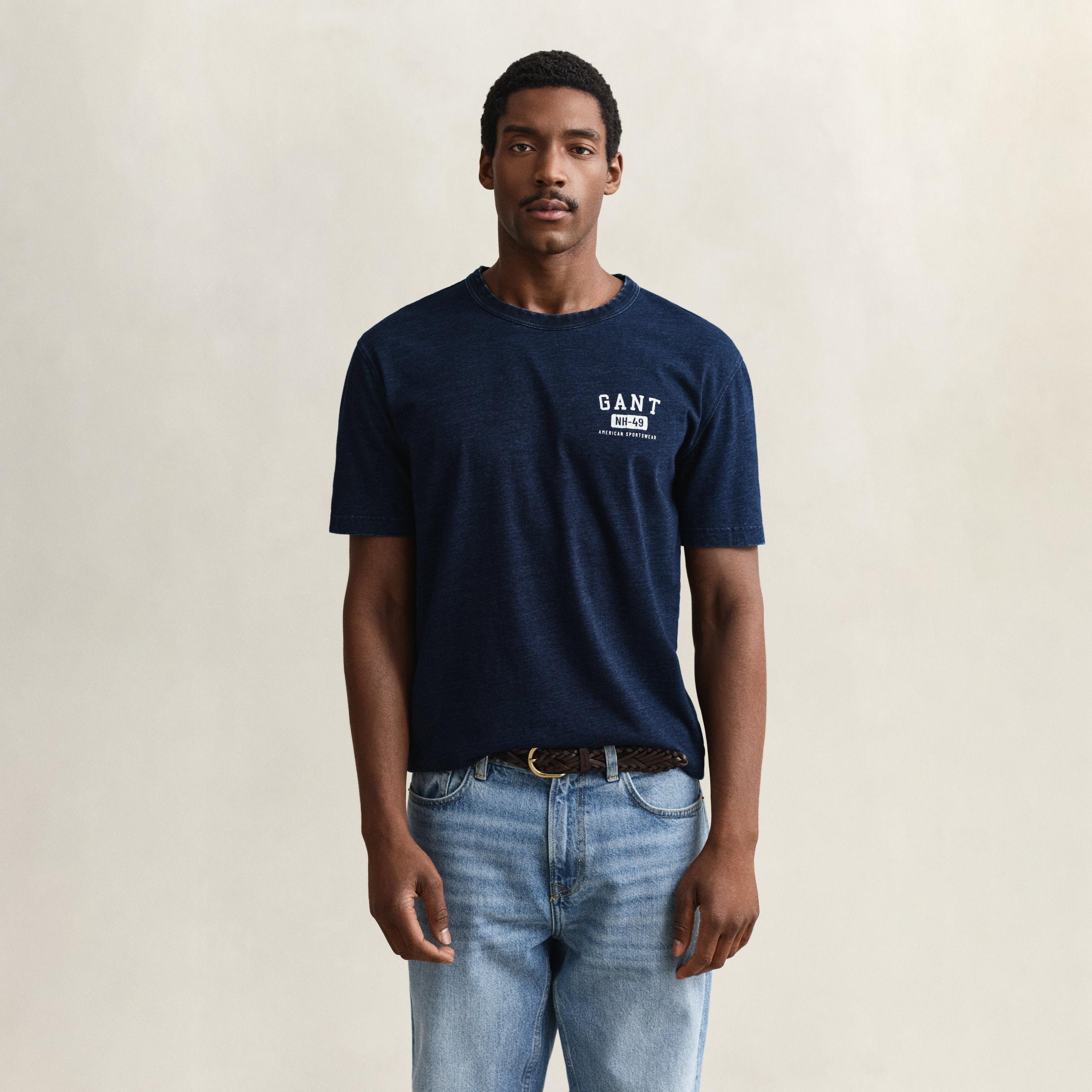 Gant Plain Relaxed Fit Short Sleeves Crew Neck Men's T-Shirt-men-clothing-tshirtsandpolos-tshirts-image-1