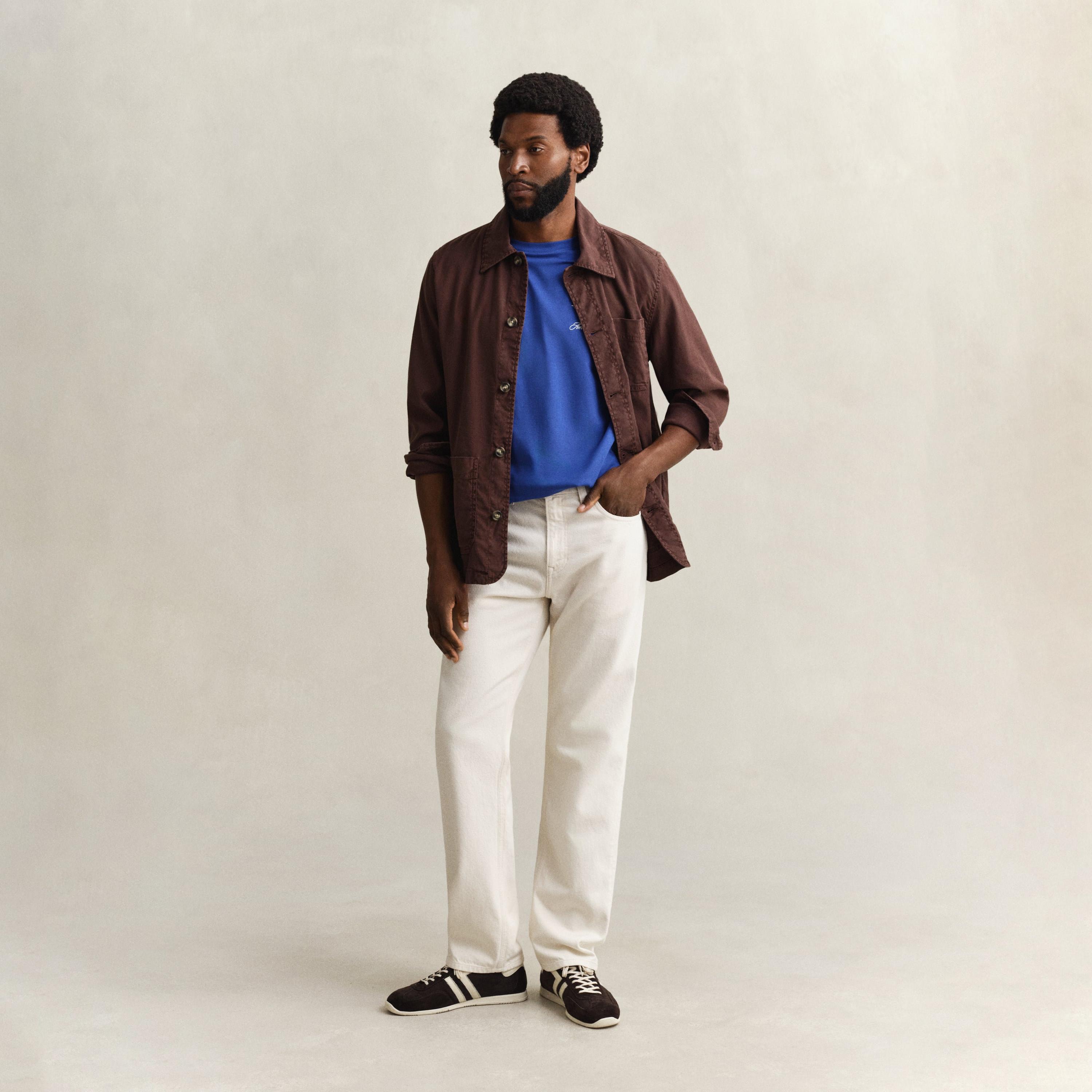Gant Embroidered Regular Fit Short Sleeves Crew Neck Men's T-Shirt-men-clothing-tshirtsandpolos-tshirts-image-2