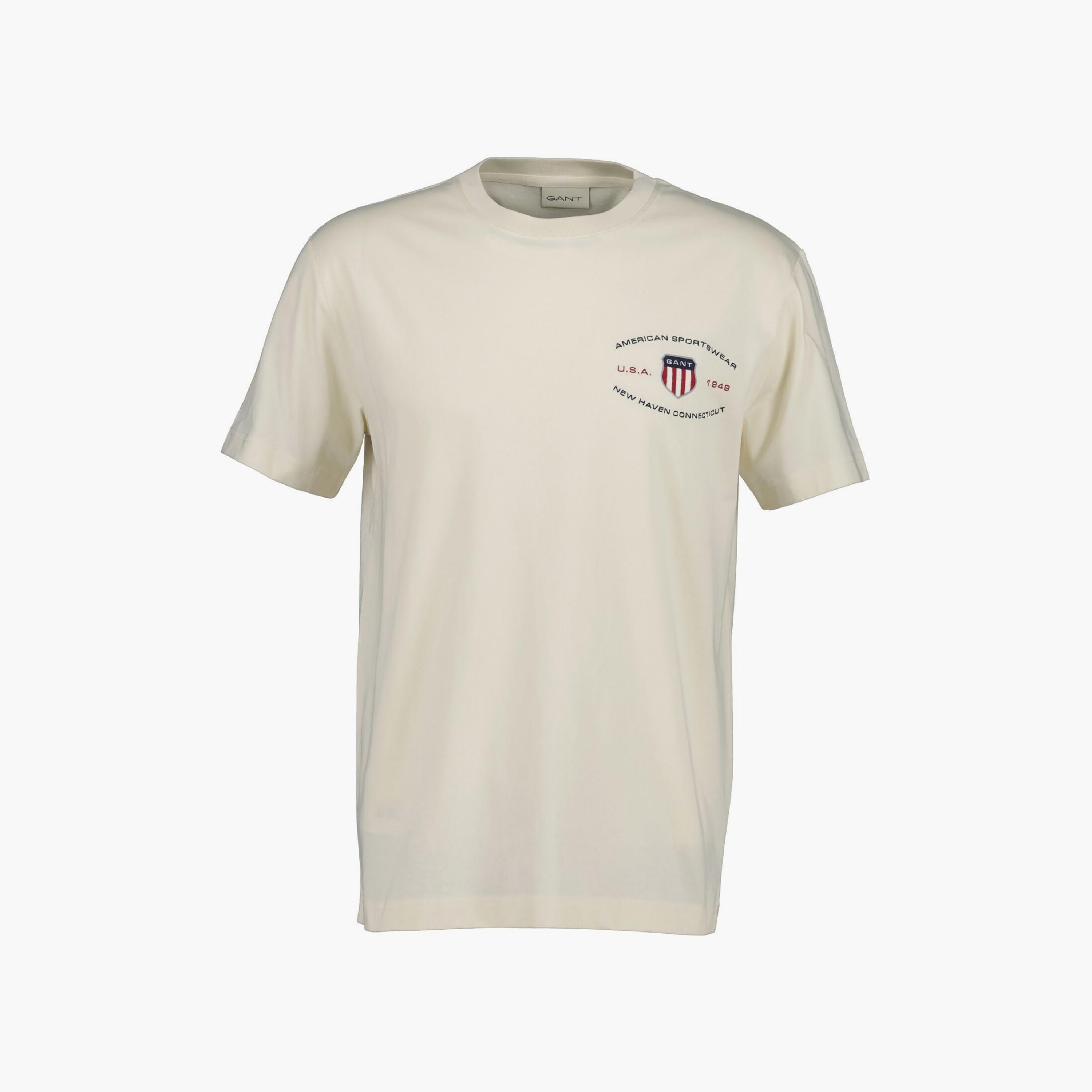 Gant Embroidered Regular Fit Short Sleeves Crew Neck Men's T-Shirt-men-clothing-tshirtsandpolos-tshirts-image-5