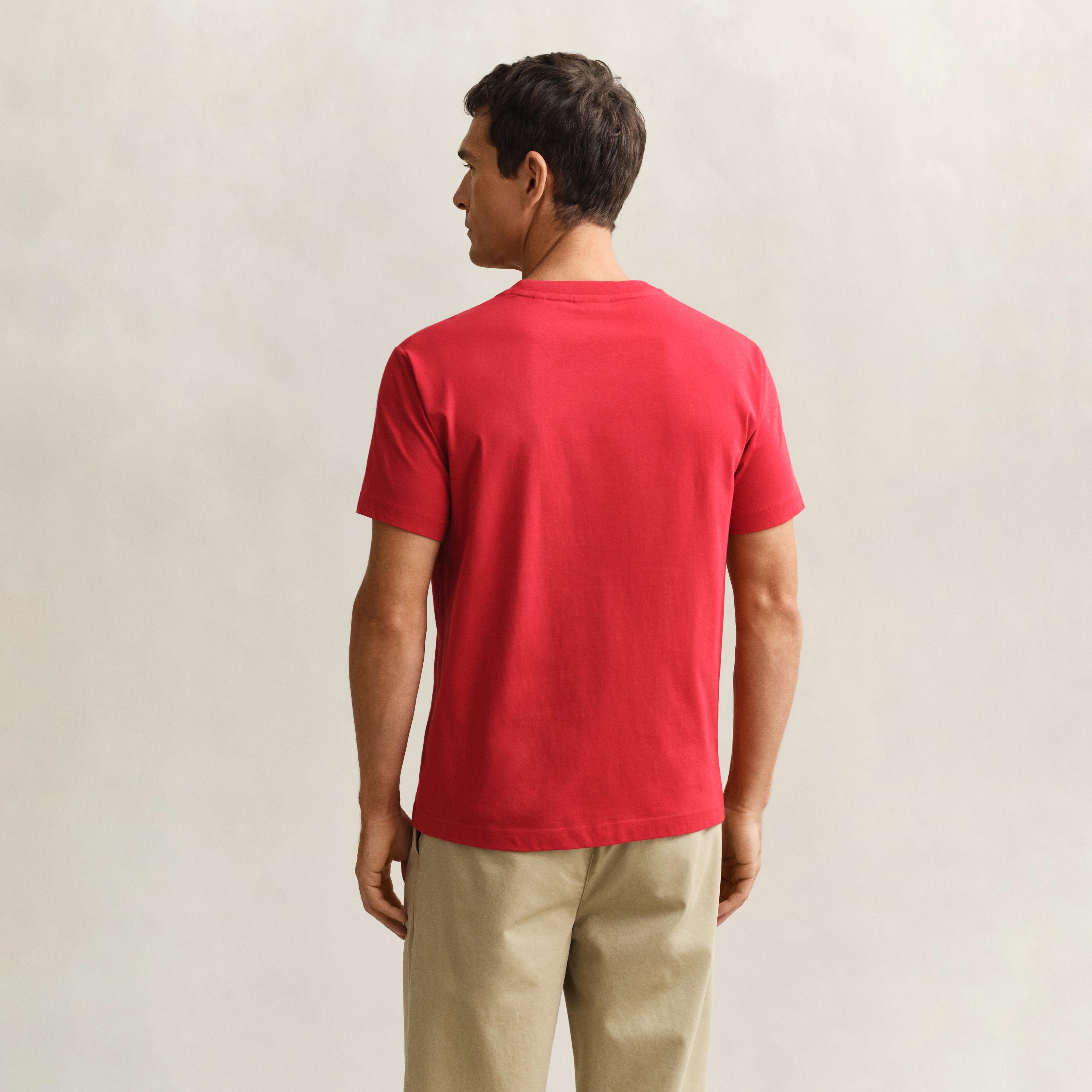 Gant Embroidered Regular Fit Short Sleeves Crew Neck Men's T-Shirt-men-clothing-tshirtsandpolos-tshirts-image-4
