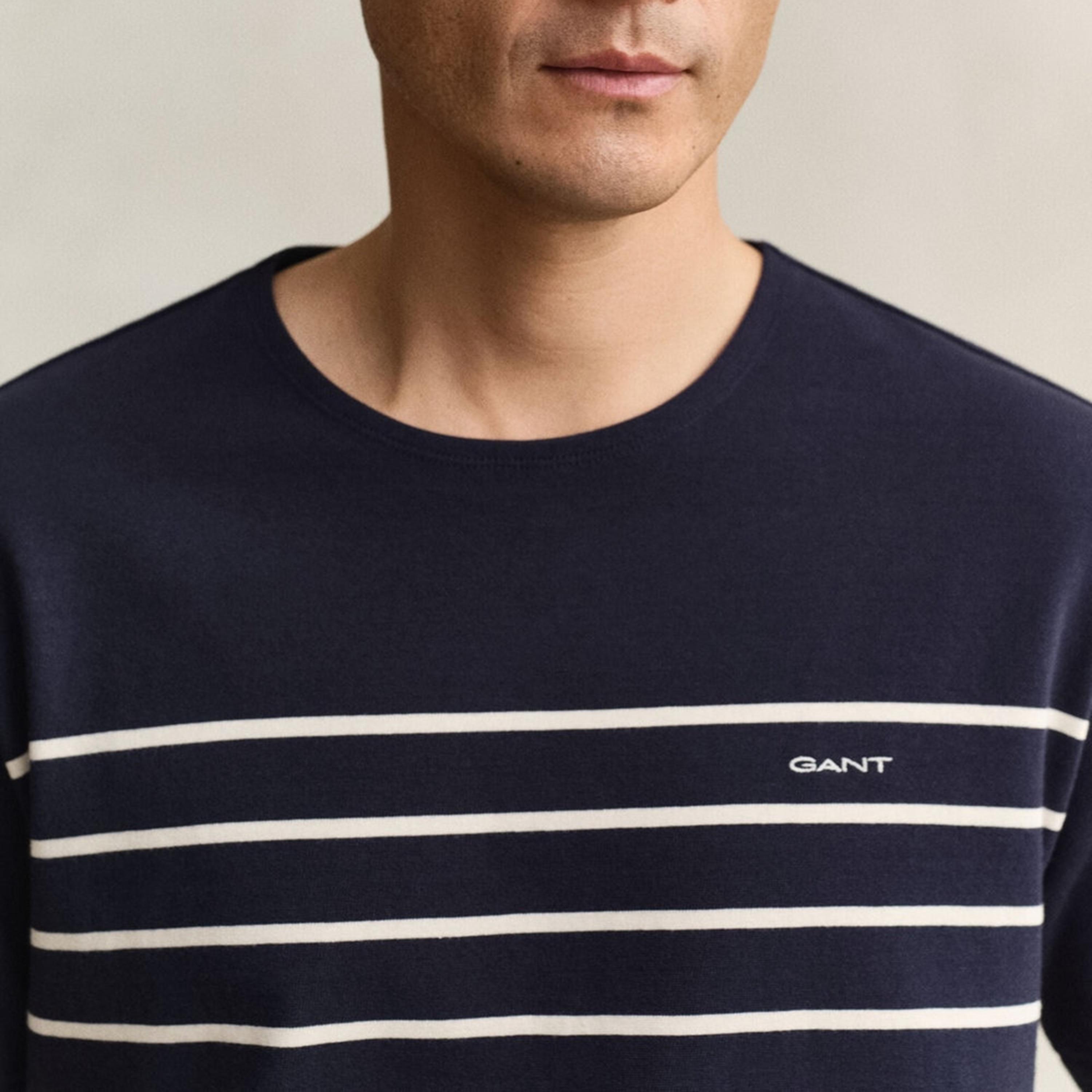 Gant Striped Crew Neck Short Sleeves Men's T-Shirt-men-clothing-tshirtsandpolos-tshirts-image-3