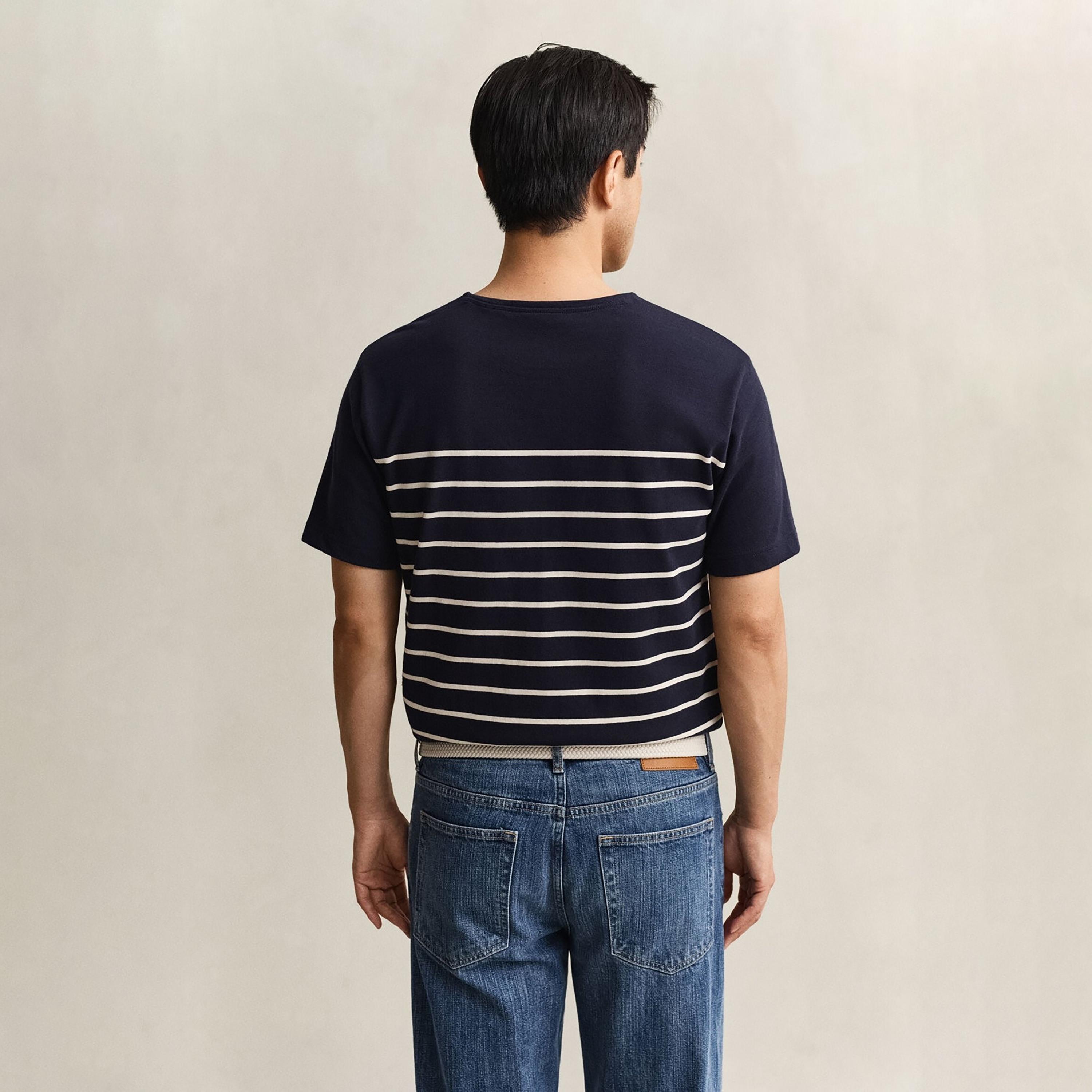 Gant Striped Crew Neck Short Sleeves Men's T-Shirt-men-clothing-tshirtsandpolos-tshirts-image-4