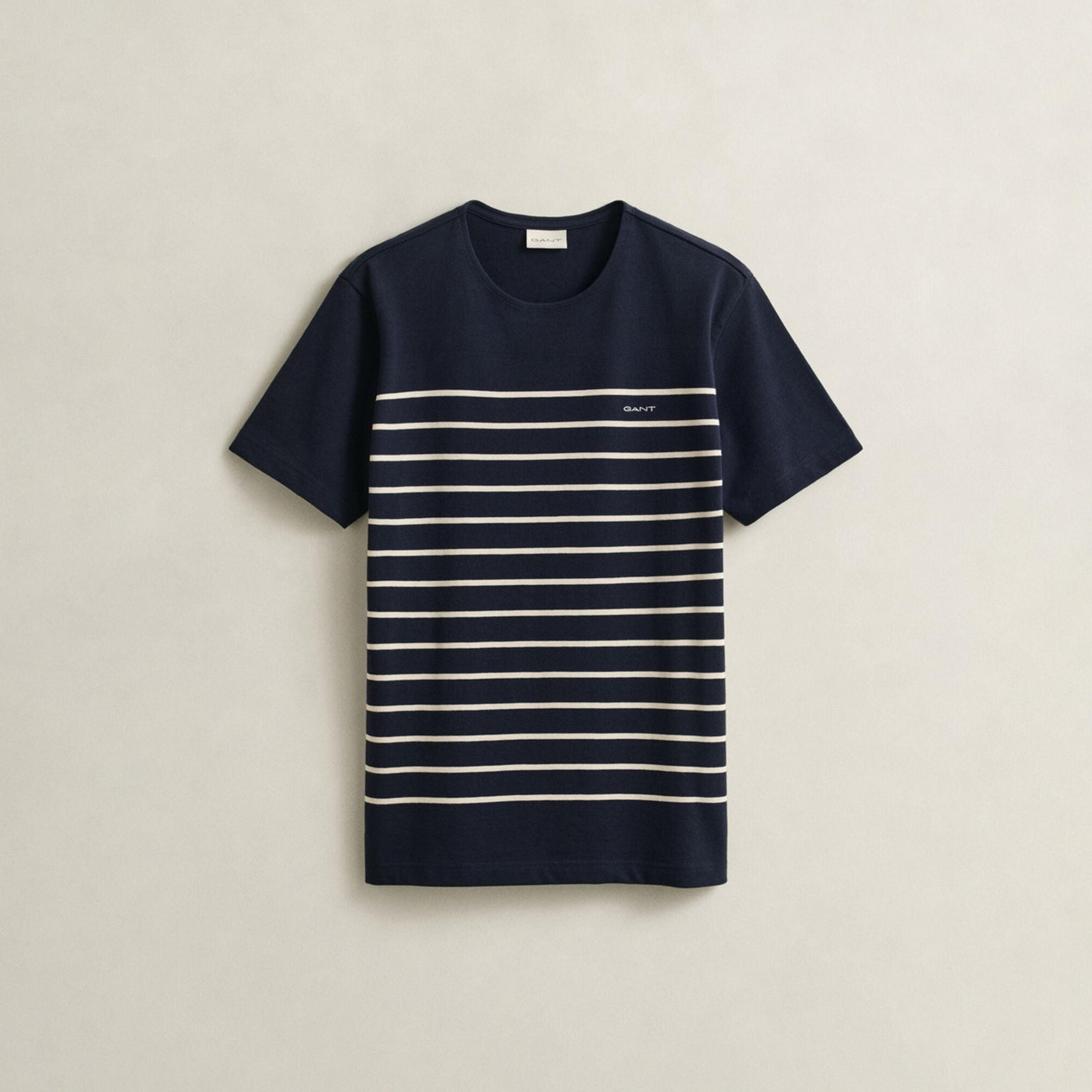 Gant Striped Crew Neck Short Sleeves Men's T-Shirt-men-clothing-tshirtsandpolos-tshirts-image-5