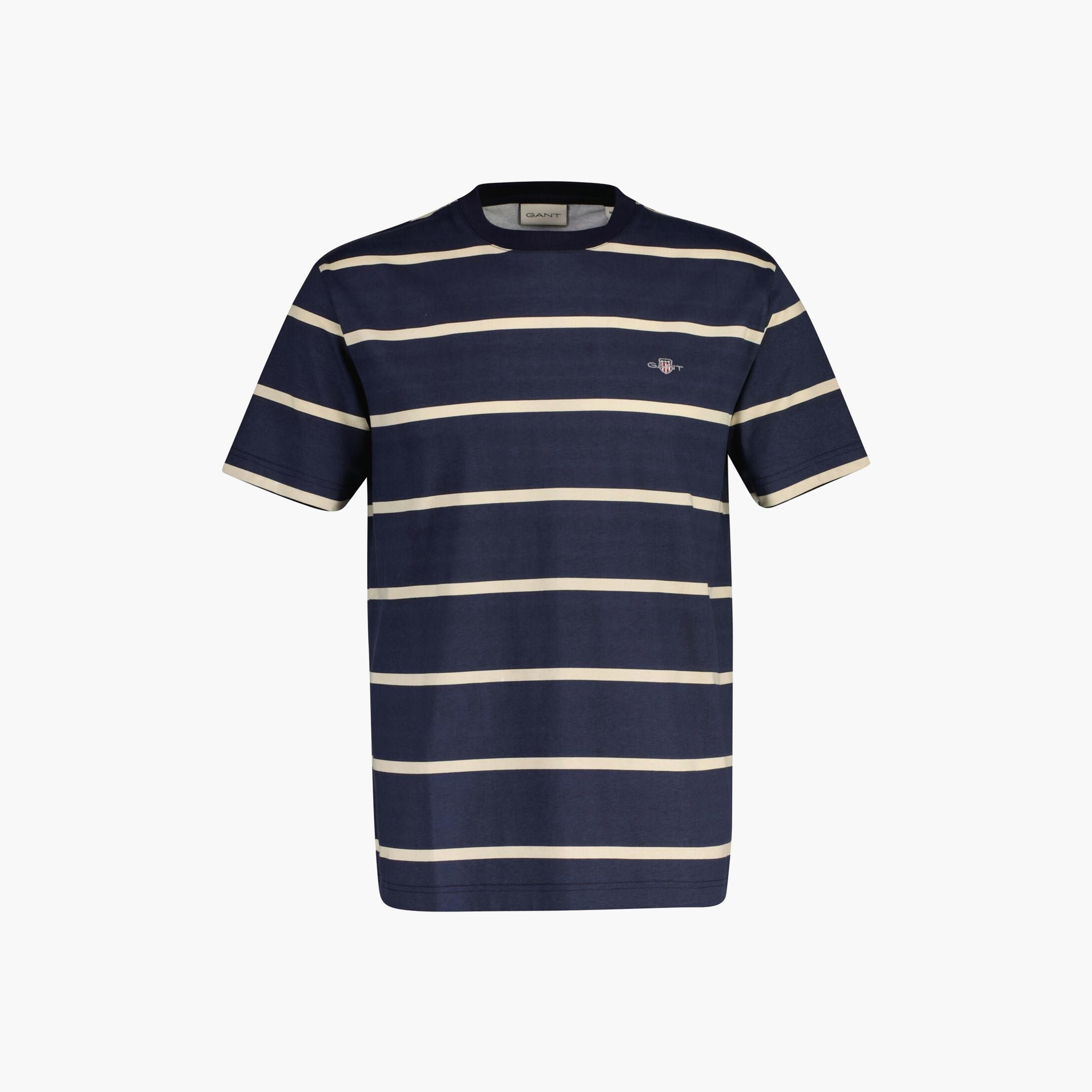 تيشيرت رجالي بياقة دائرية وأكمام قصيرة ومخطط من جانت.-men-clothing-tshirtsandpolos-tshirts-image-10
