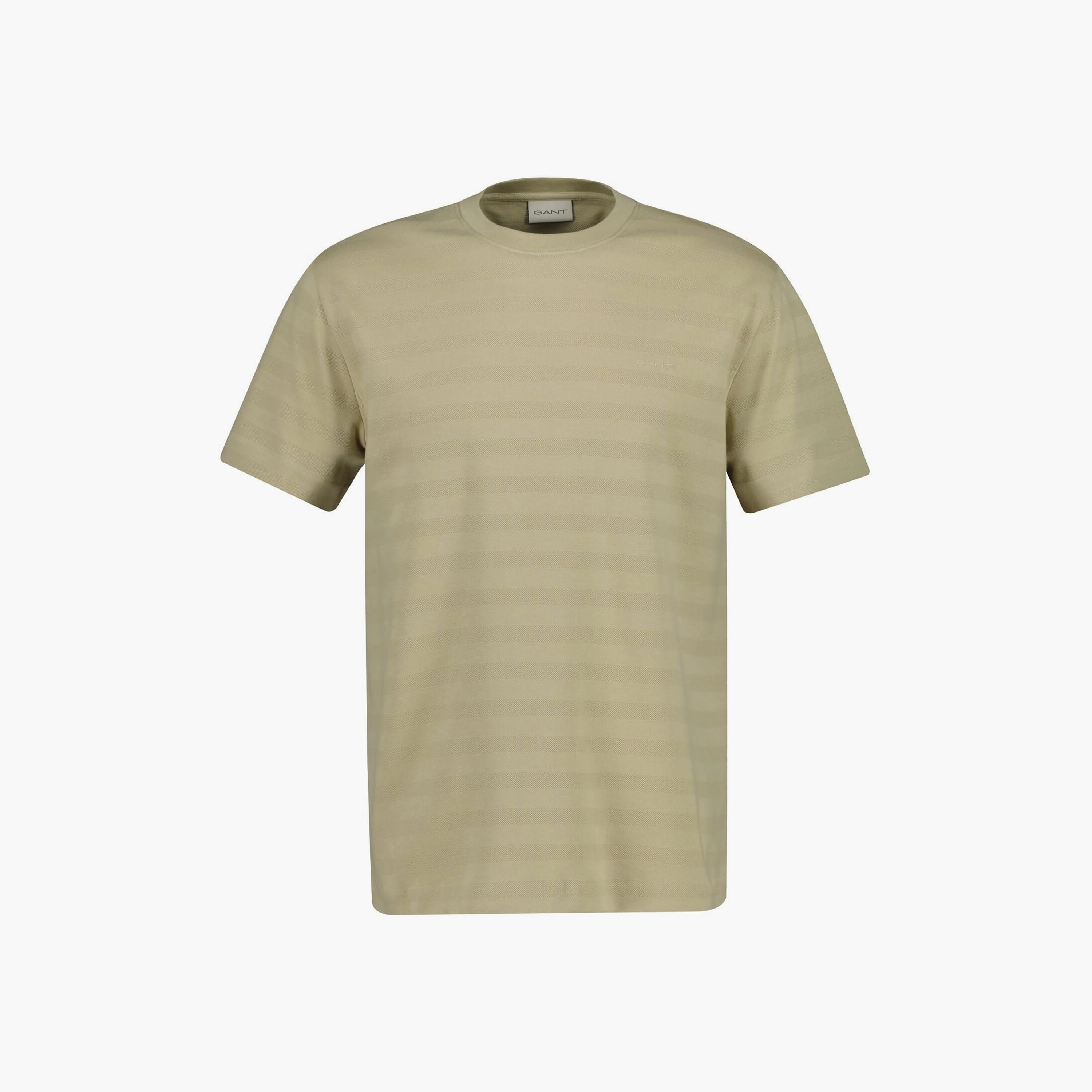 تي شيرت رجالي بأكمام قصيرة وياقة "كرو نيك" بتصميم مخطط بارز من جانت-men-clothing-tshirtsandpolos-tshirts-image-11