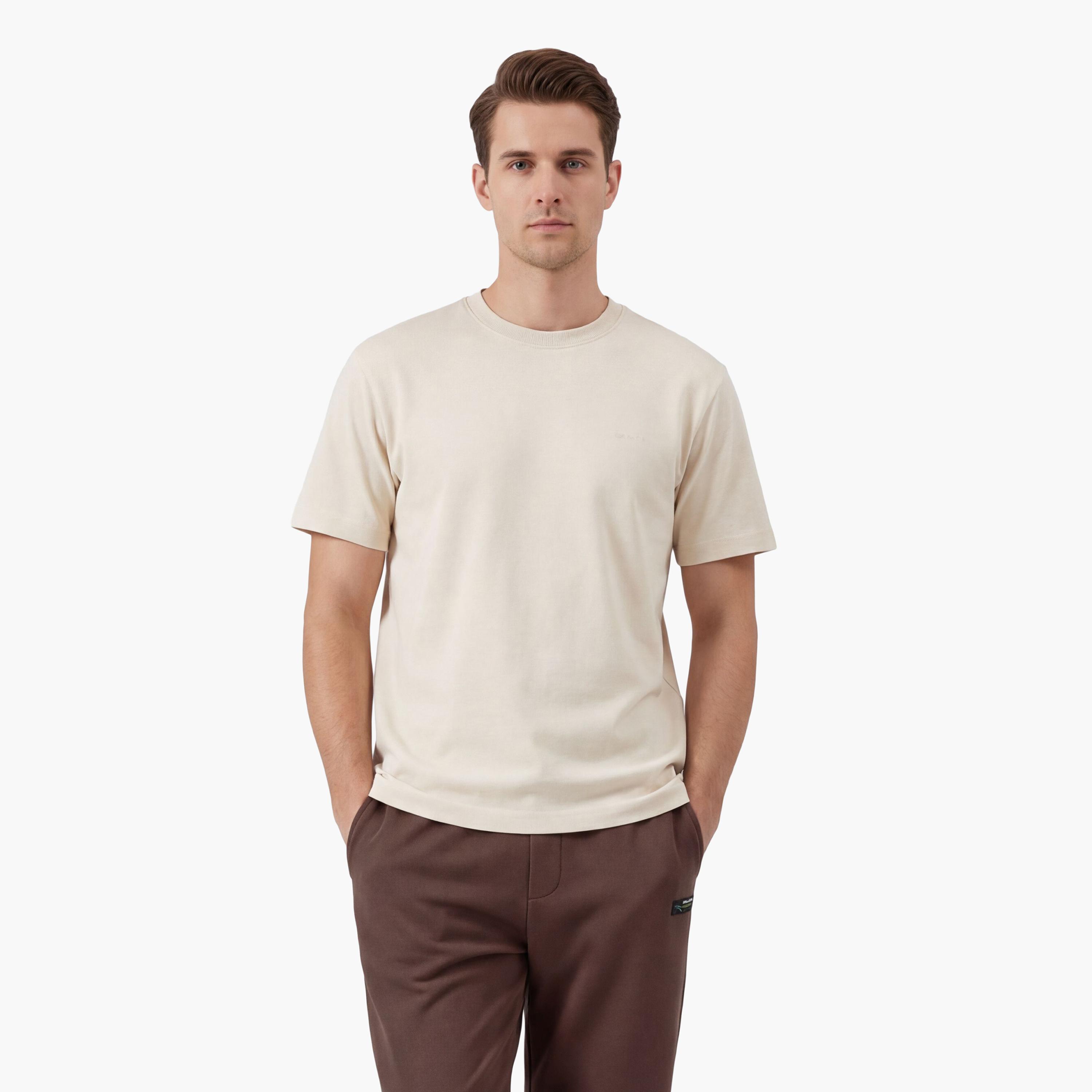 Gant Texture Striped Crew Neck Short Sleeves Men's T-Shirt-men-clothing-tshirtsandpolos-tshirts-image-1