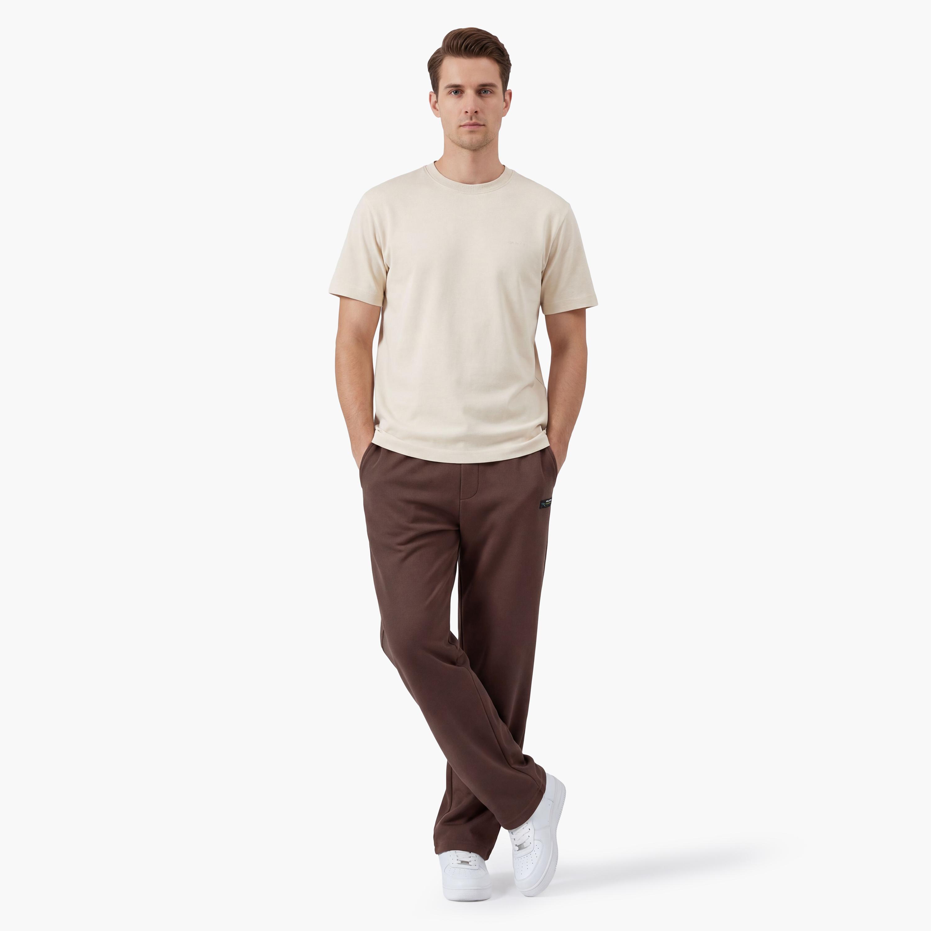 تي شيرت رجالي بأكمام قصيرة وياقة "كرو نيك" بتصميم مخطط بارز من جانت-men-clothing-tshirtsandpolos-tshirts-image-2