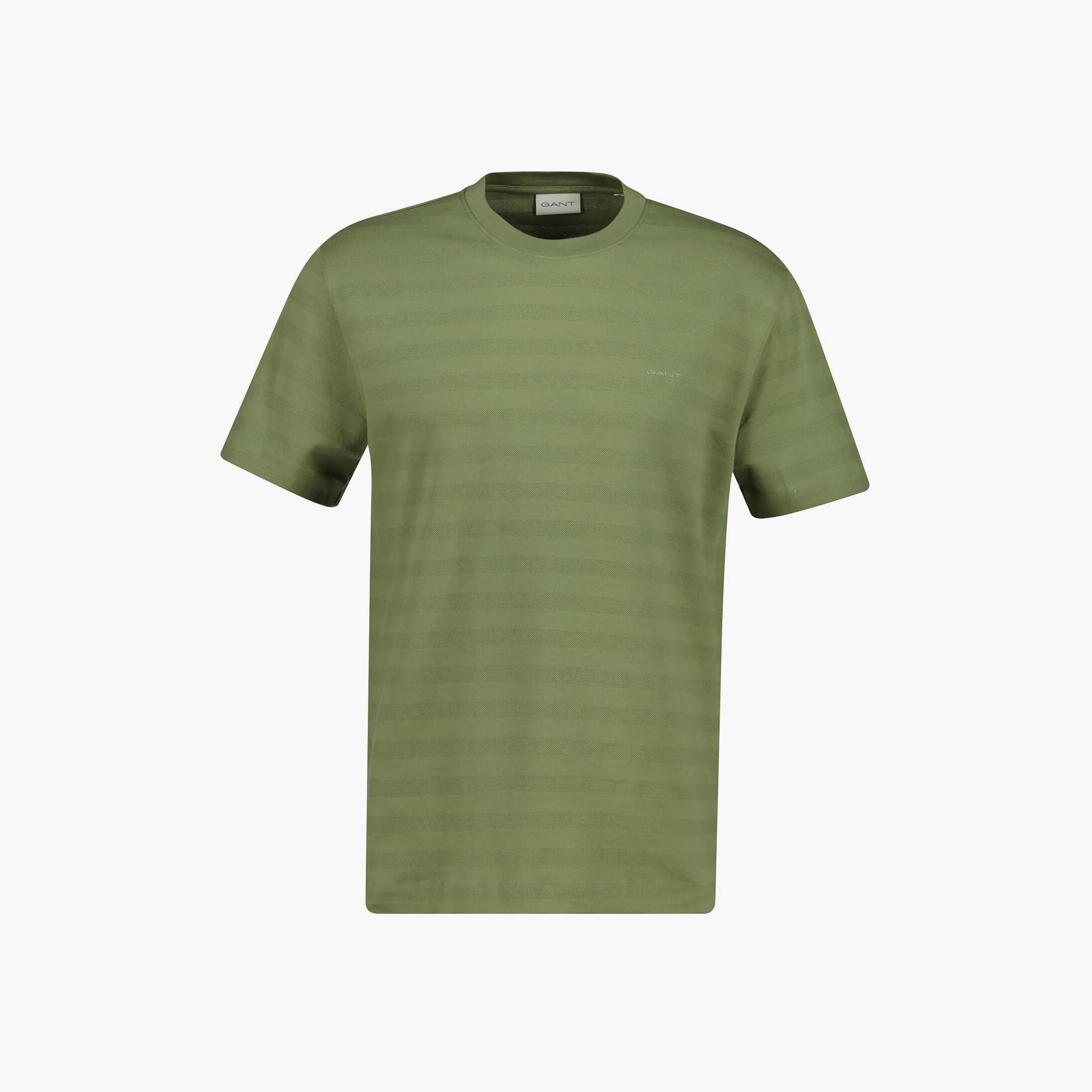 تي شيرت رجالي بأكمام قصيرة وياقة "كرو نيك" بتصميم مخطط بارز من جانت-men-clothing-tshirtsandpolos-tshirts-image-17