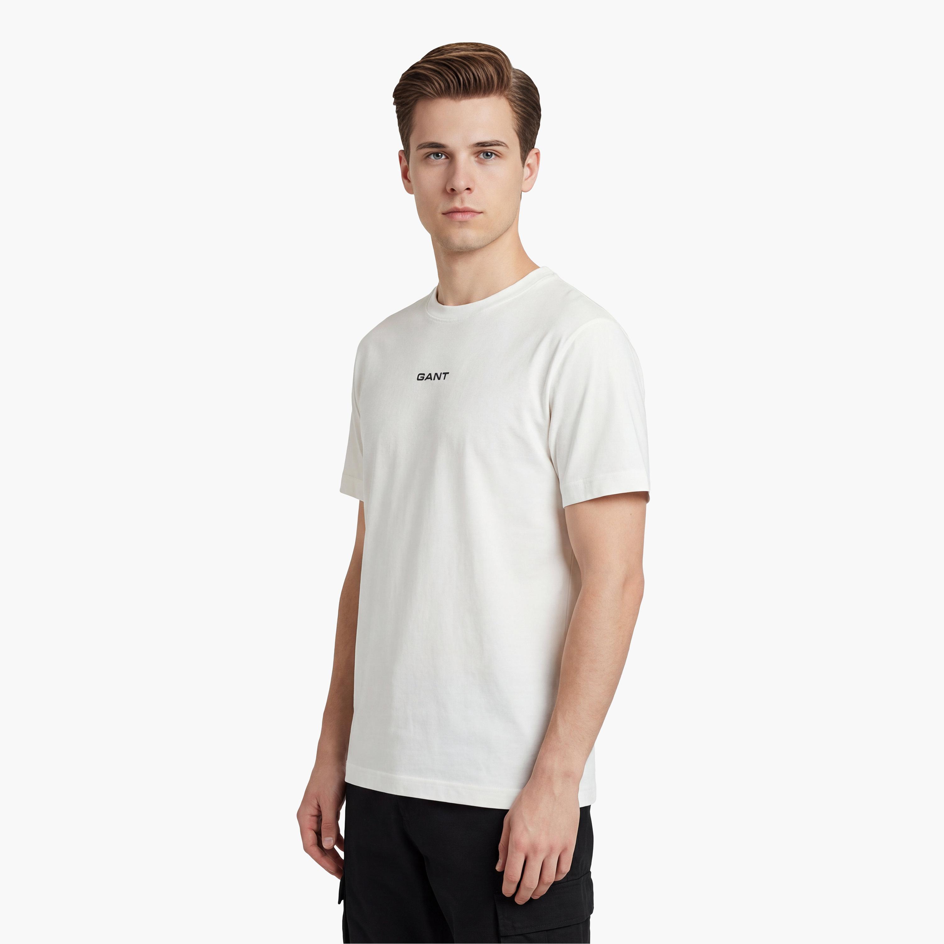 Gant Plain Crew Neck Short Sleeves Men's T-Shirt-men-clothing-tshirtsandpolos-tshirts-image-3